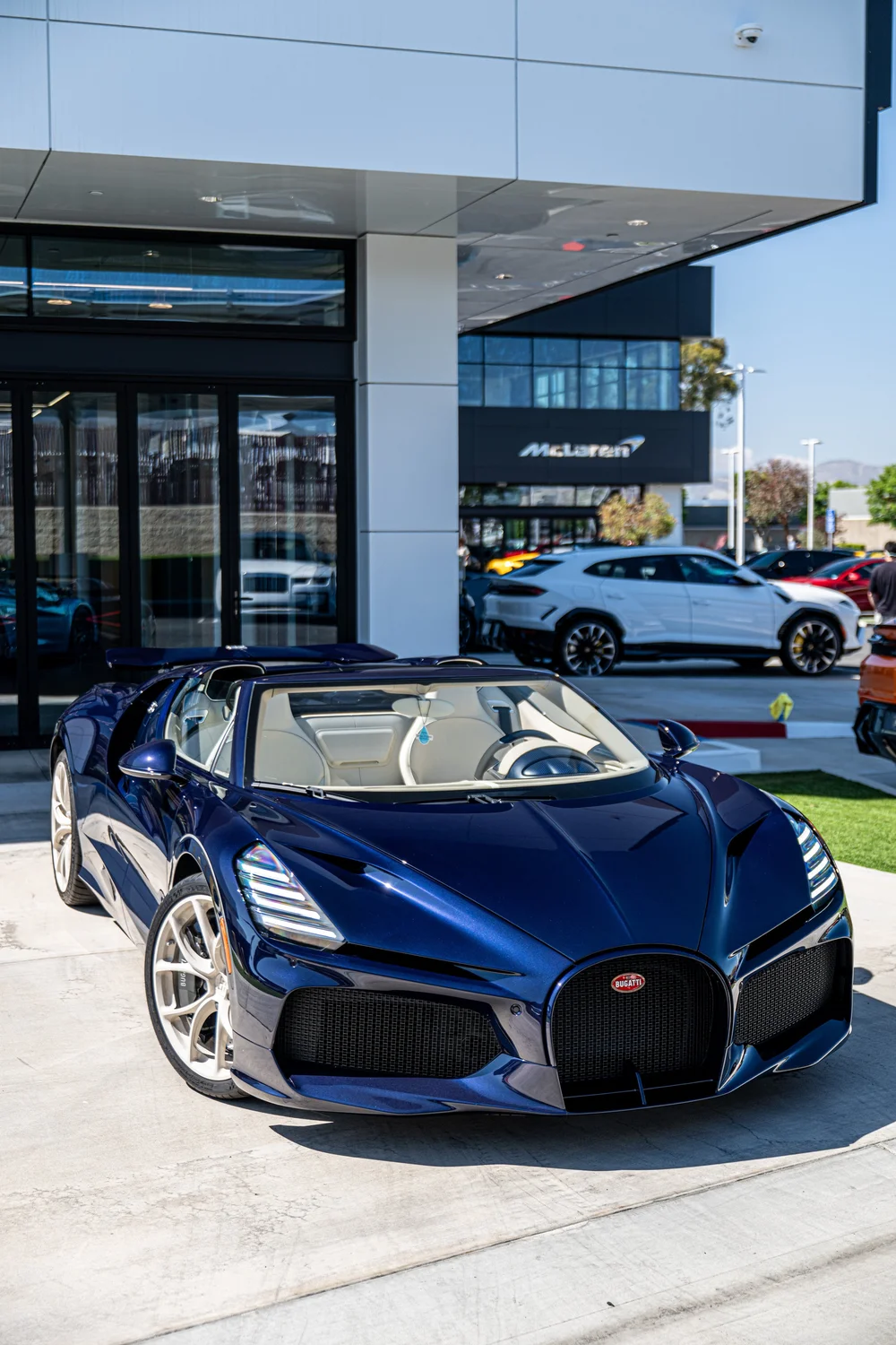 Bugatti W16 Mistral front three-quarter view after full-body PPF
