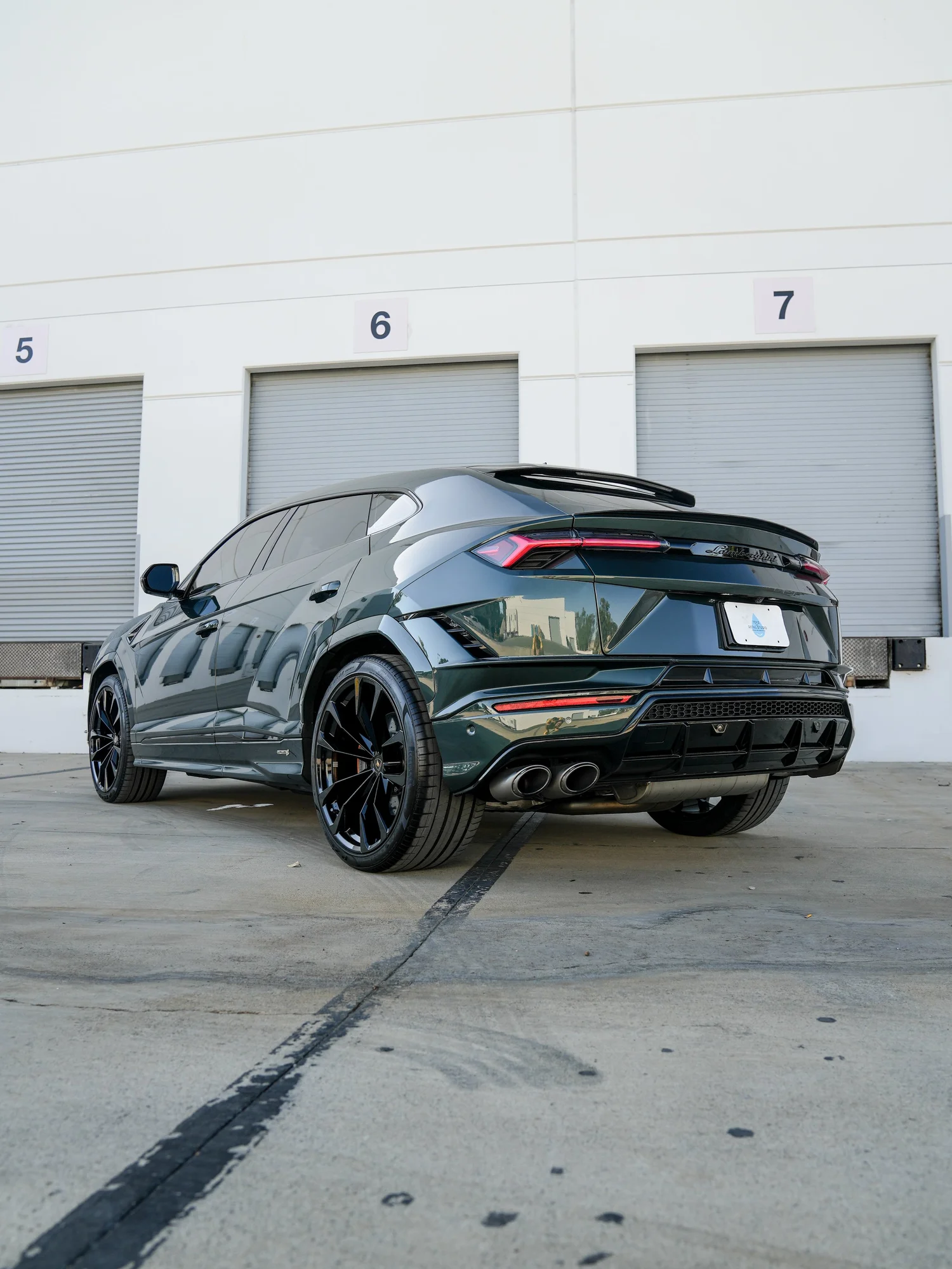 Lamborghini Urus S Front Bumper PPF after Paint Protection Film (PPF), rear-right three-quarter view