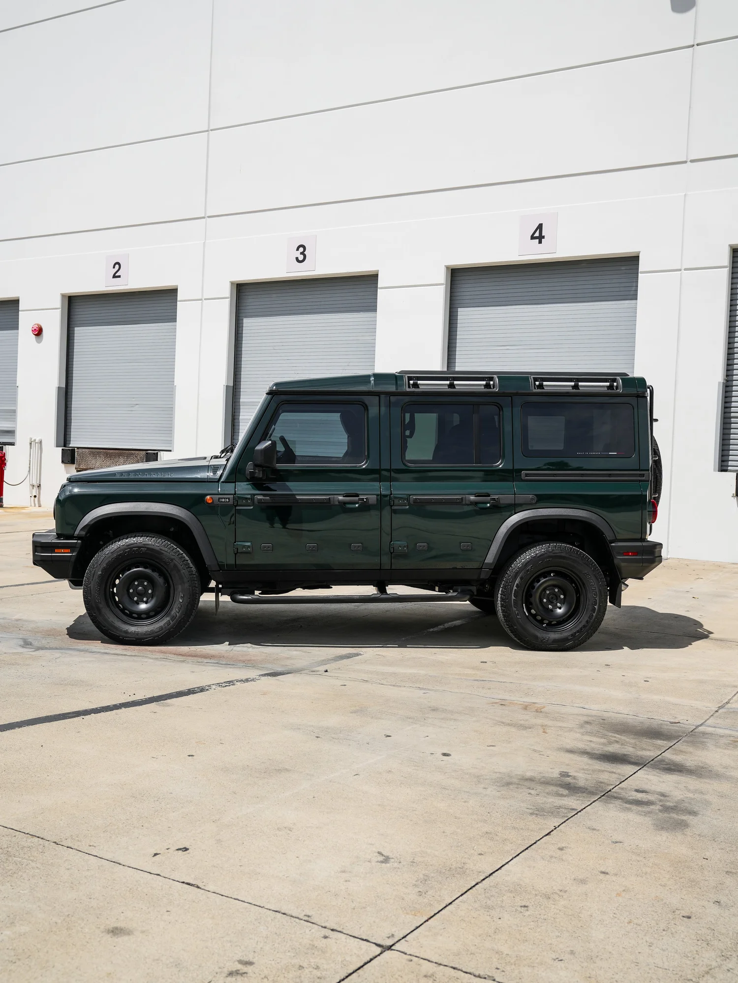 INEOS Grenadier after Window Tint, front-right three-quarter view