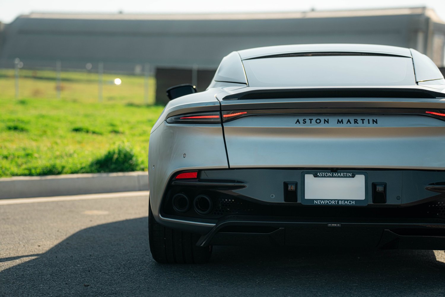 Aston Martin DBS after Matte PPF, Window Tint and Ceramic Coating, rear body and taillight view