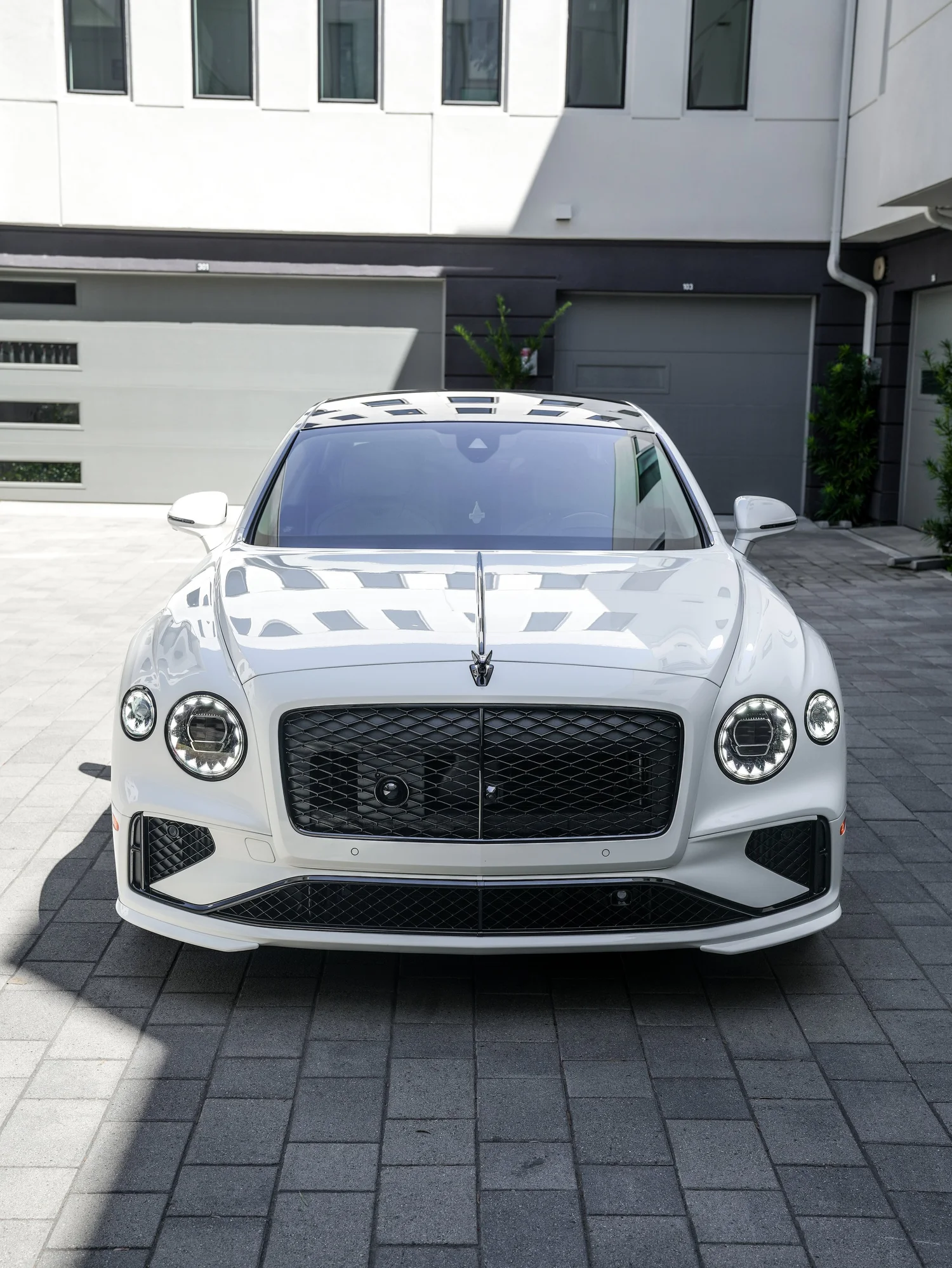 Bentley Flying Spur Speed after Full Body PPF, Window Tint and Ceramic Coating, direct front view