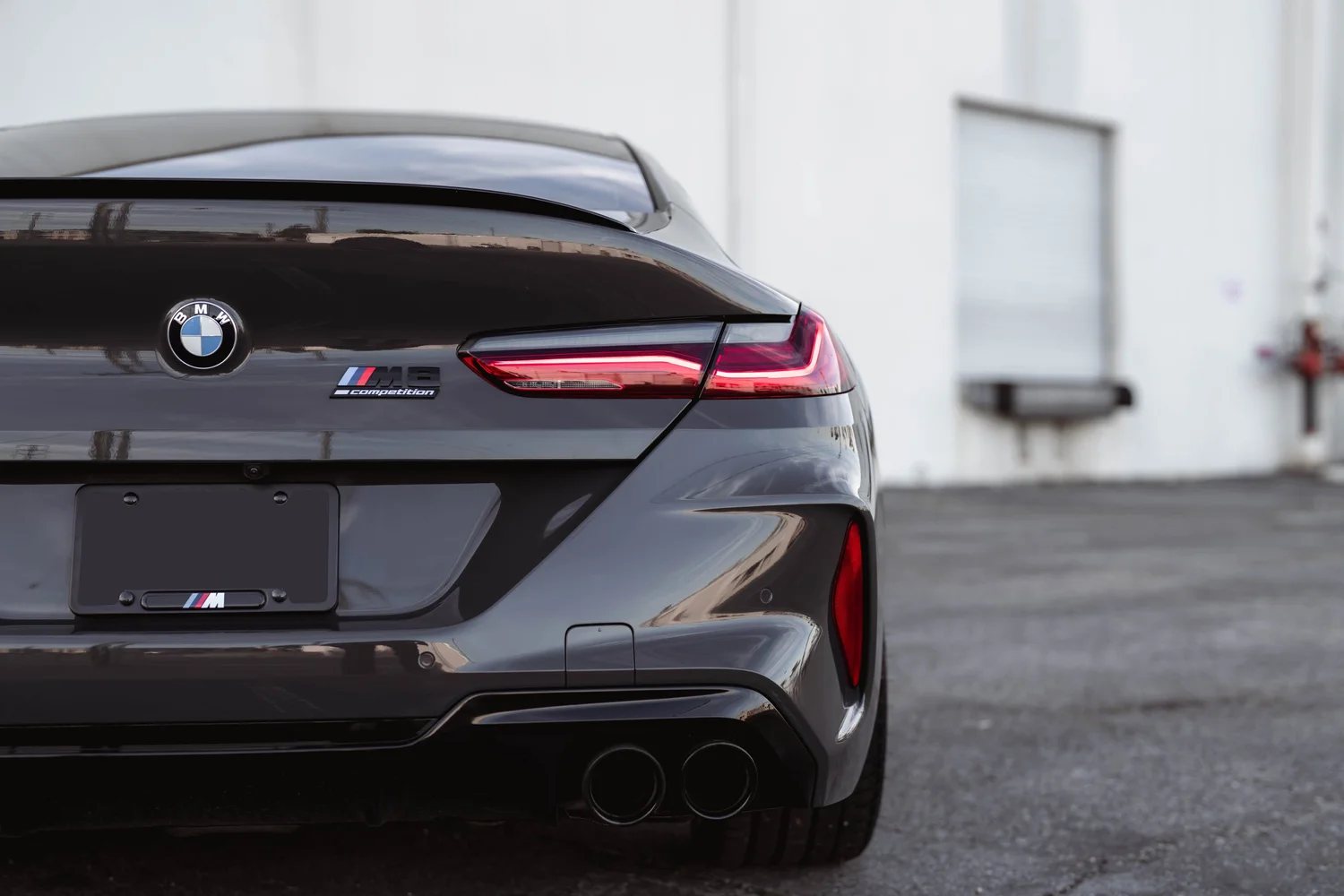 BMW M8 after Paint Protection Film (PPF), Window Tint and Ceramic Coating, rear diffuser and exhaust detail
