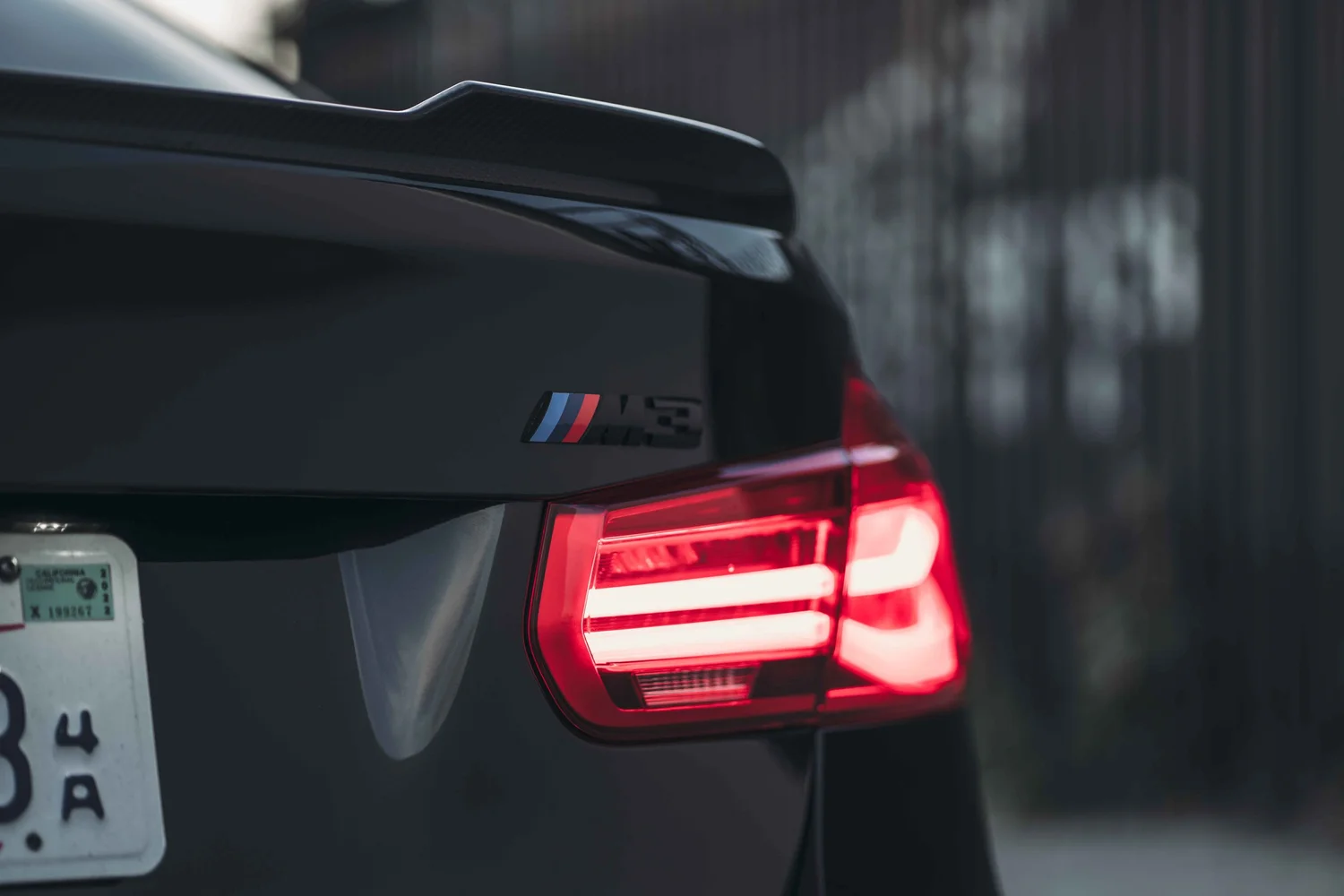 BMW F80 M3 after Ceramic Coating, rear body and taillight view