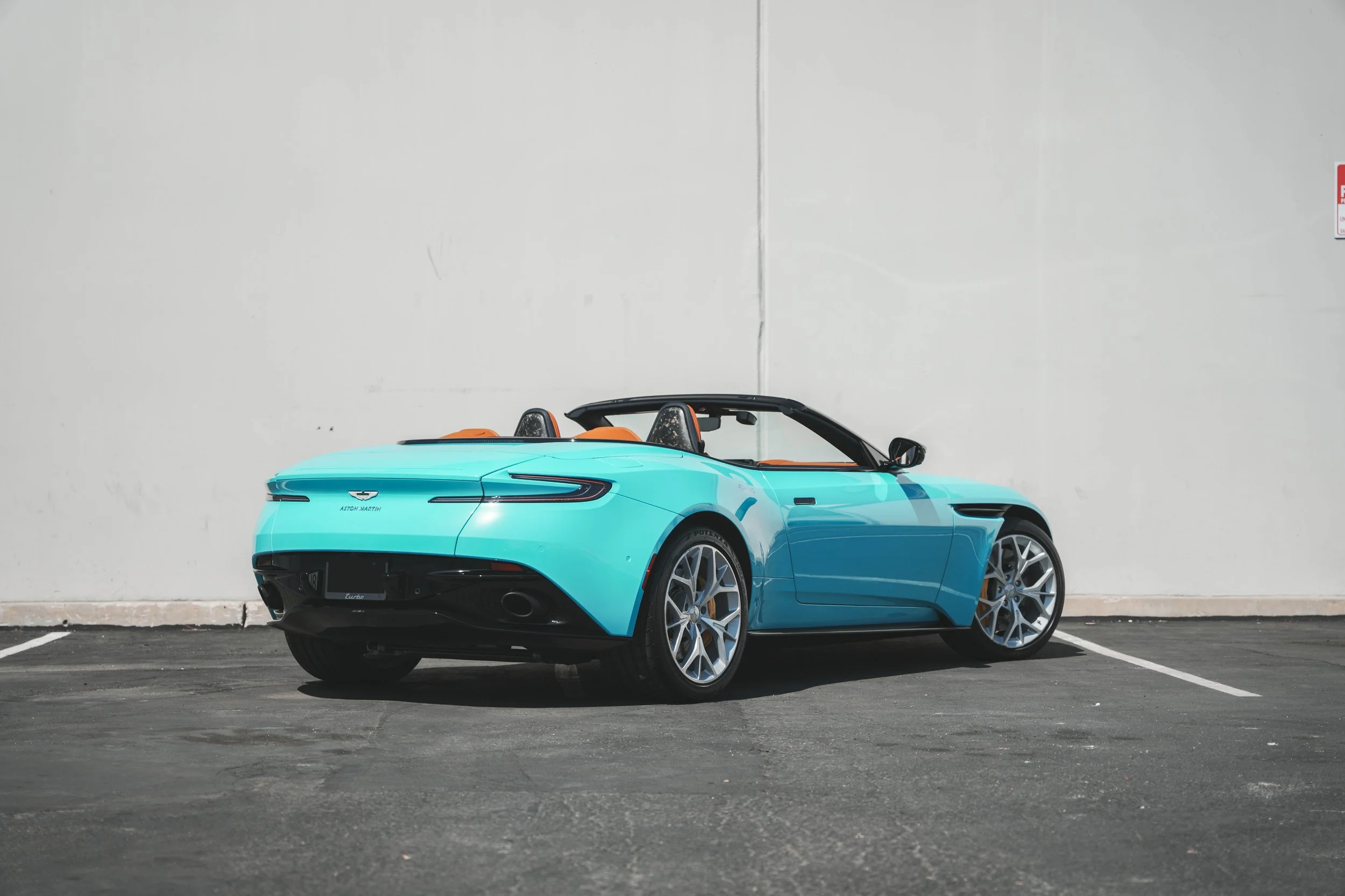 Aston Martin DB11 Miami Blue after vinyl wrap in Irvine