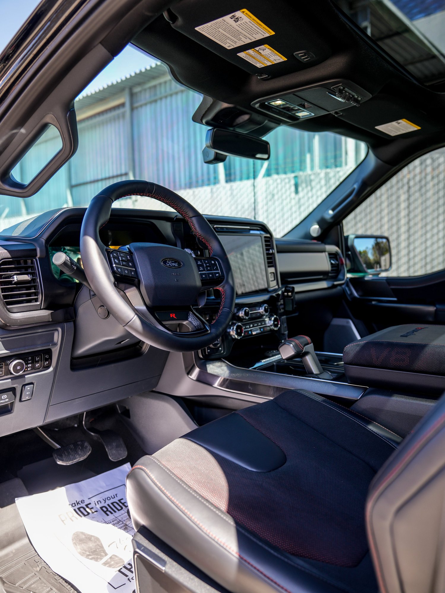 Ford F-150 Raptor R after Paint Protection Film (PPF), Window Tint and Ceramic Coating, interior cabin detail