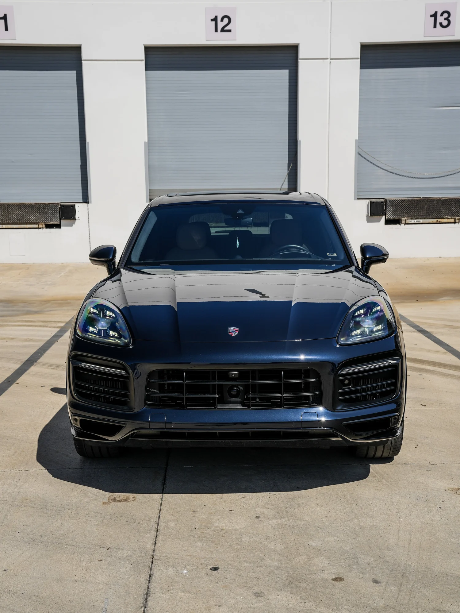 Porsche Cayenne GTS PPF after Paint Protection Film (PPF), direct front view