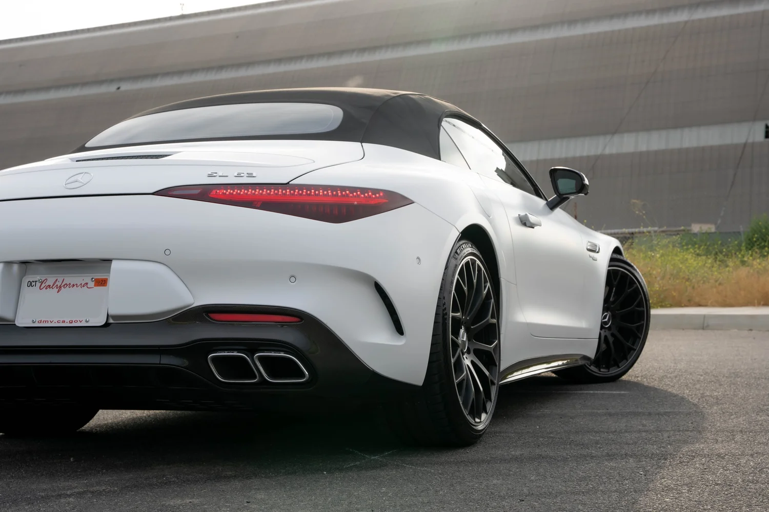 Mercedes-AMG SL 63 after Matte PPF, Window Tint and Ceramic Coating, rear-right three-quarter view