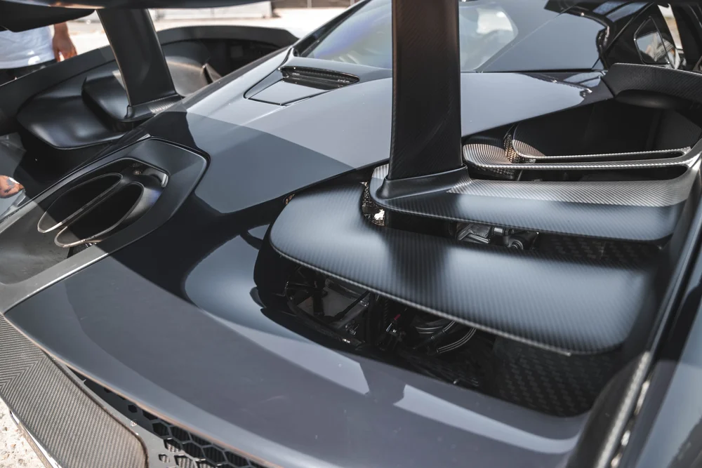 McLaren Senna rear wing and carbon detail