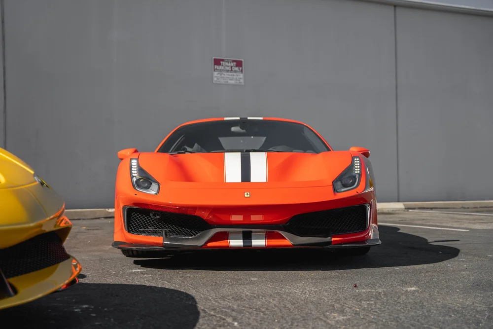 Ferrari 488 Pista straight-on front view