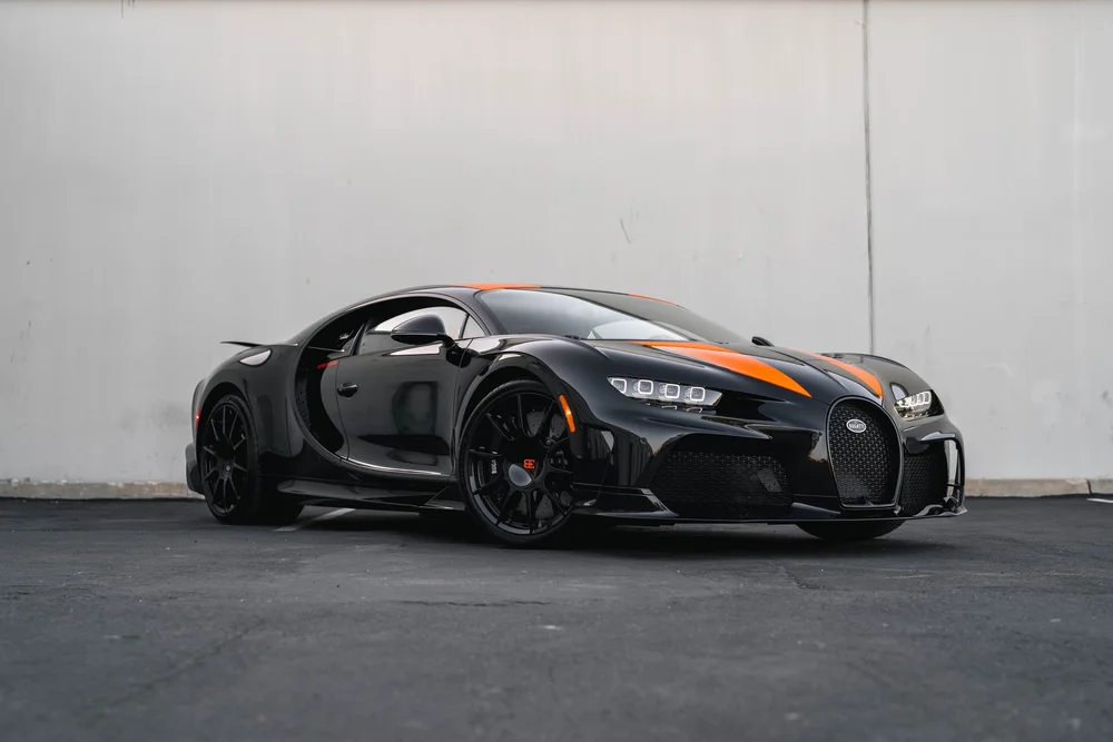 Bugatti Chiron Super Sport 300+ front three-quarter view after protection