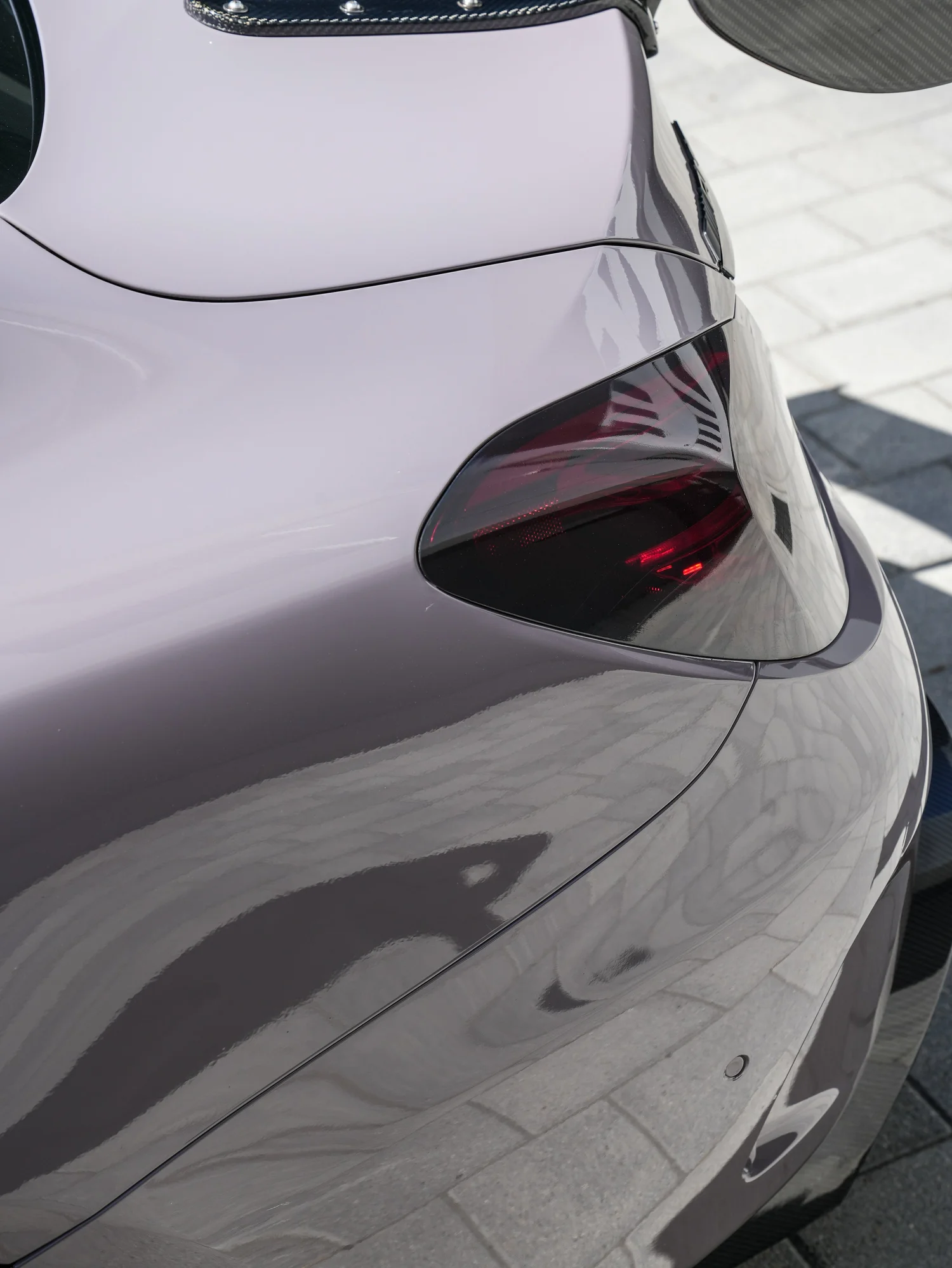 Mercedes-AMG C 63 S Inozetek Pigeon Grey after Vinyl Wrap, rear body and taillight view
