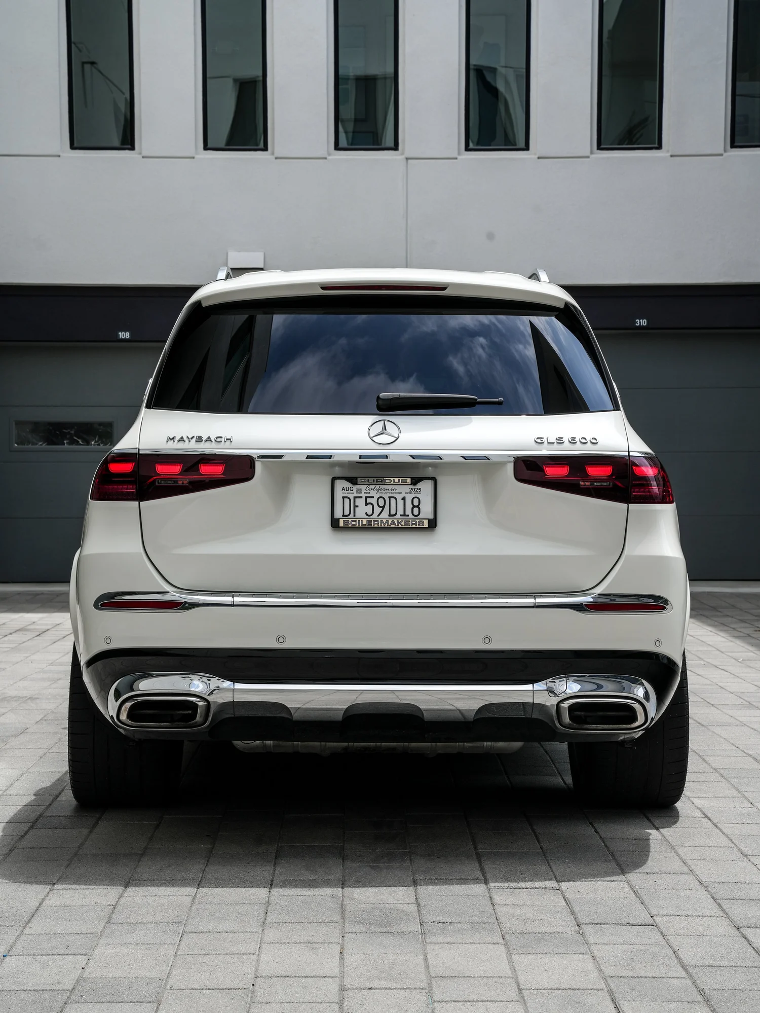 Mercedes-Maybach GLS 600 after Paint Protection Film (PPF), Window Tint and Ceramic Coating, direct rear view