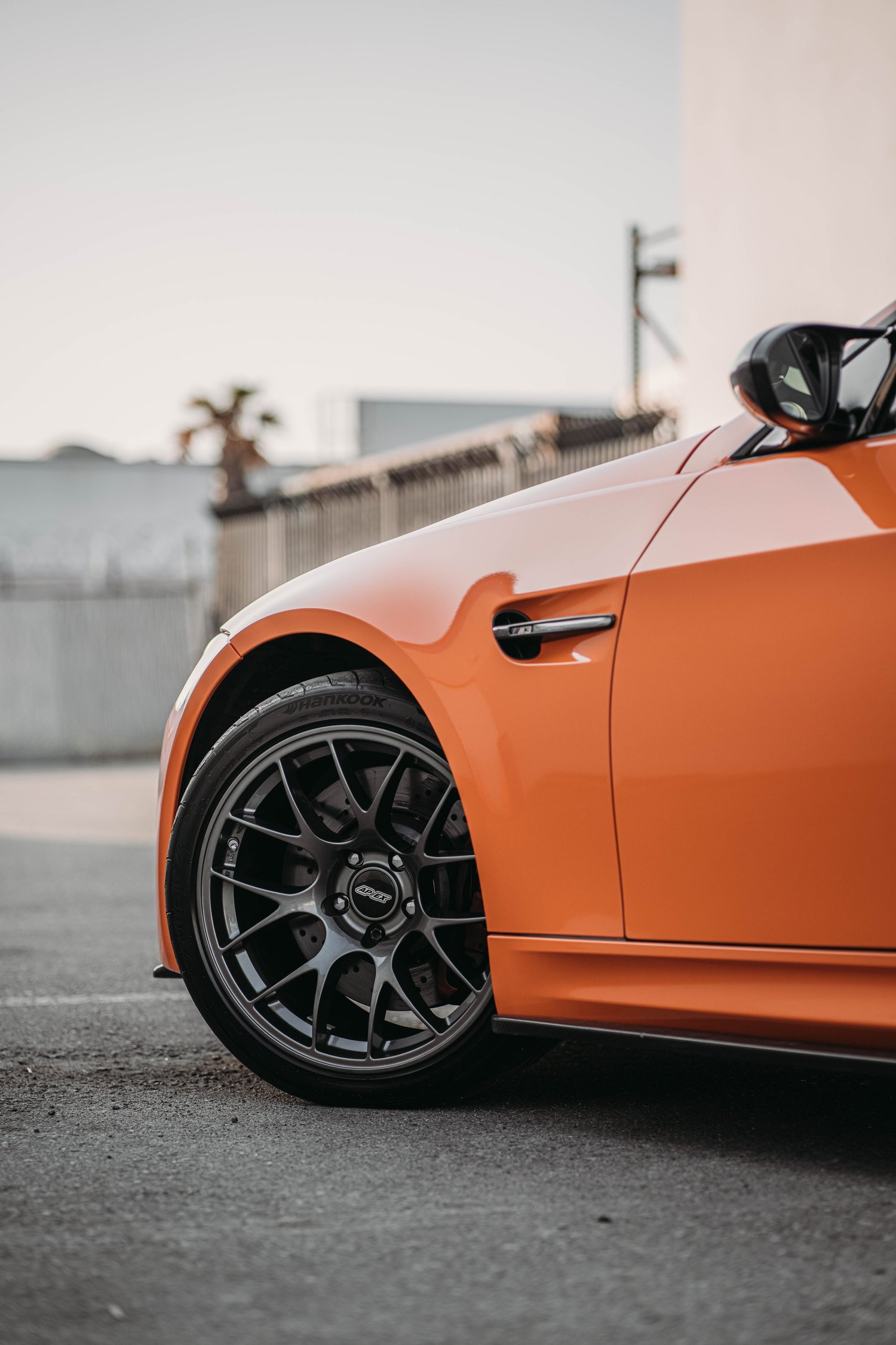 BMW E92 M3 LIME ROCK PARK after Vinyl Wrap, front-fender and wheel view