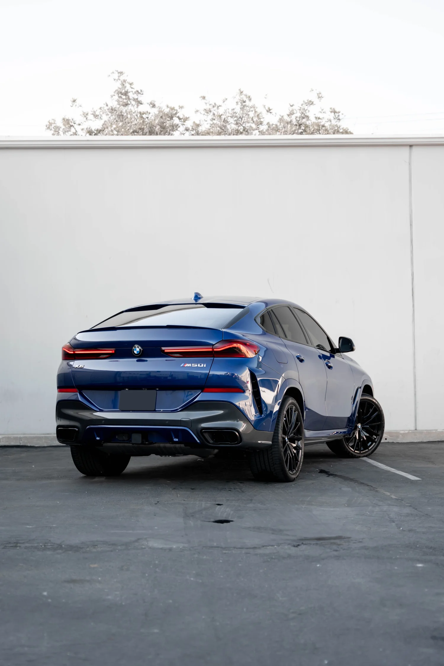BMW X6 PPF after Paint Protection Film (PPF), rear-left three-quarter view