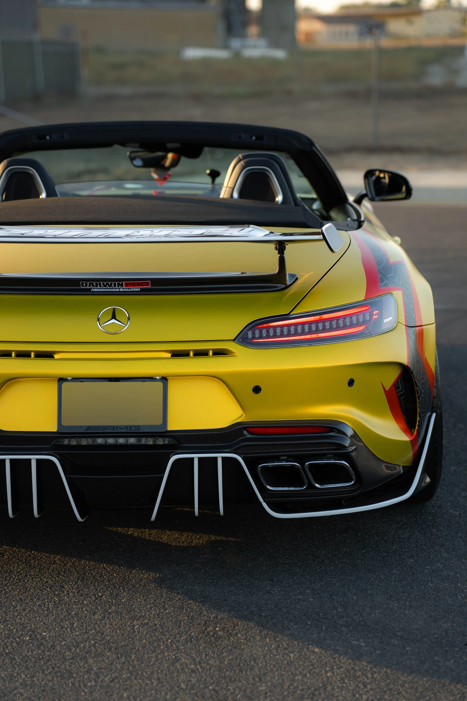 Mercedes-AMG GT Custom Wrap after Vinyl Wrap, rear diffuser and exhaust detail