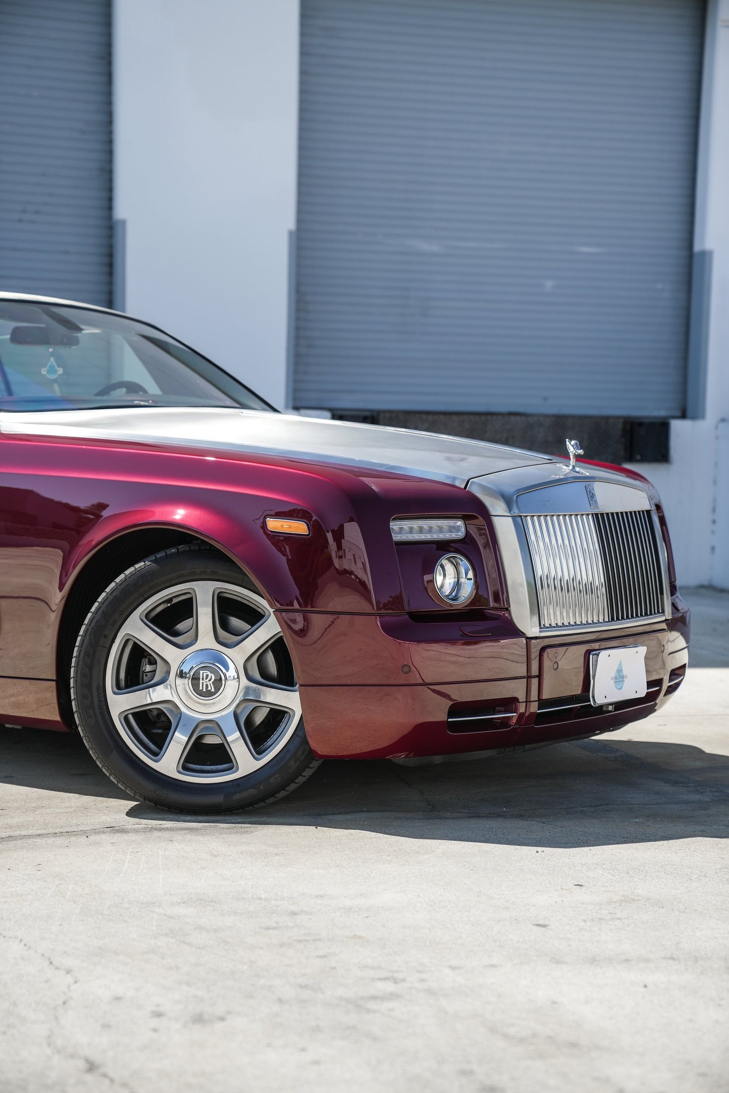 Rolls-Royce Phantom Drophead Coupé after Paint Protection Film (PPF), front wheel and body view