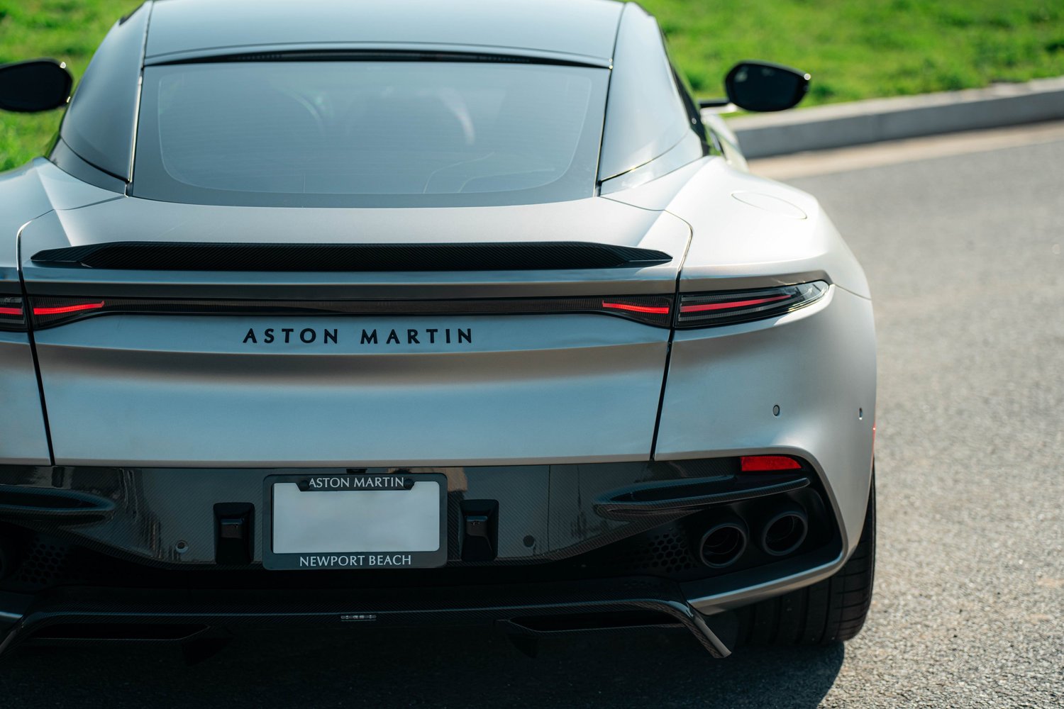 Aston Martin DBS after Matte PPF, Window Tint and Ceramic Coating, rear bumper and taillight detail