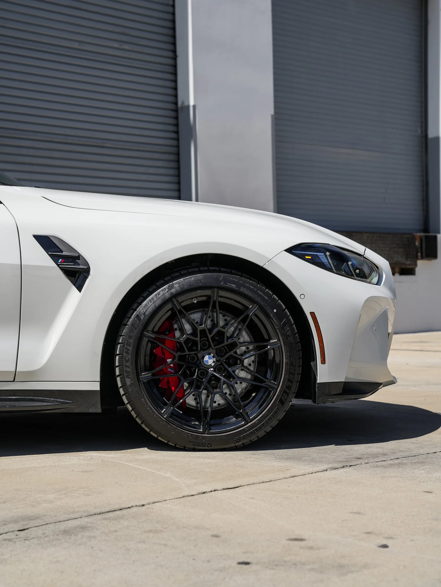BMW G82 M4 after Paint Protection Film (PPF), front wheel and body view