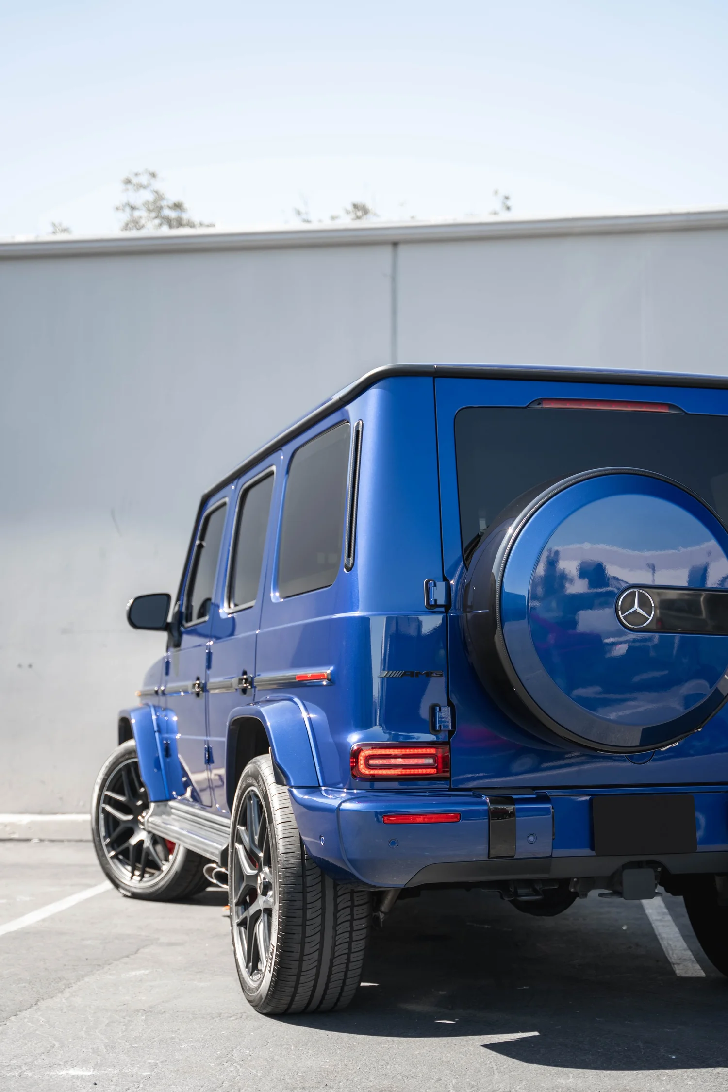 Mercedes-AMG G 63 after Paint Protection Film (PPF), Window Tint and Ceramic Coating, rear-quarter and wheel view