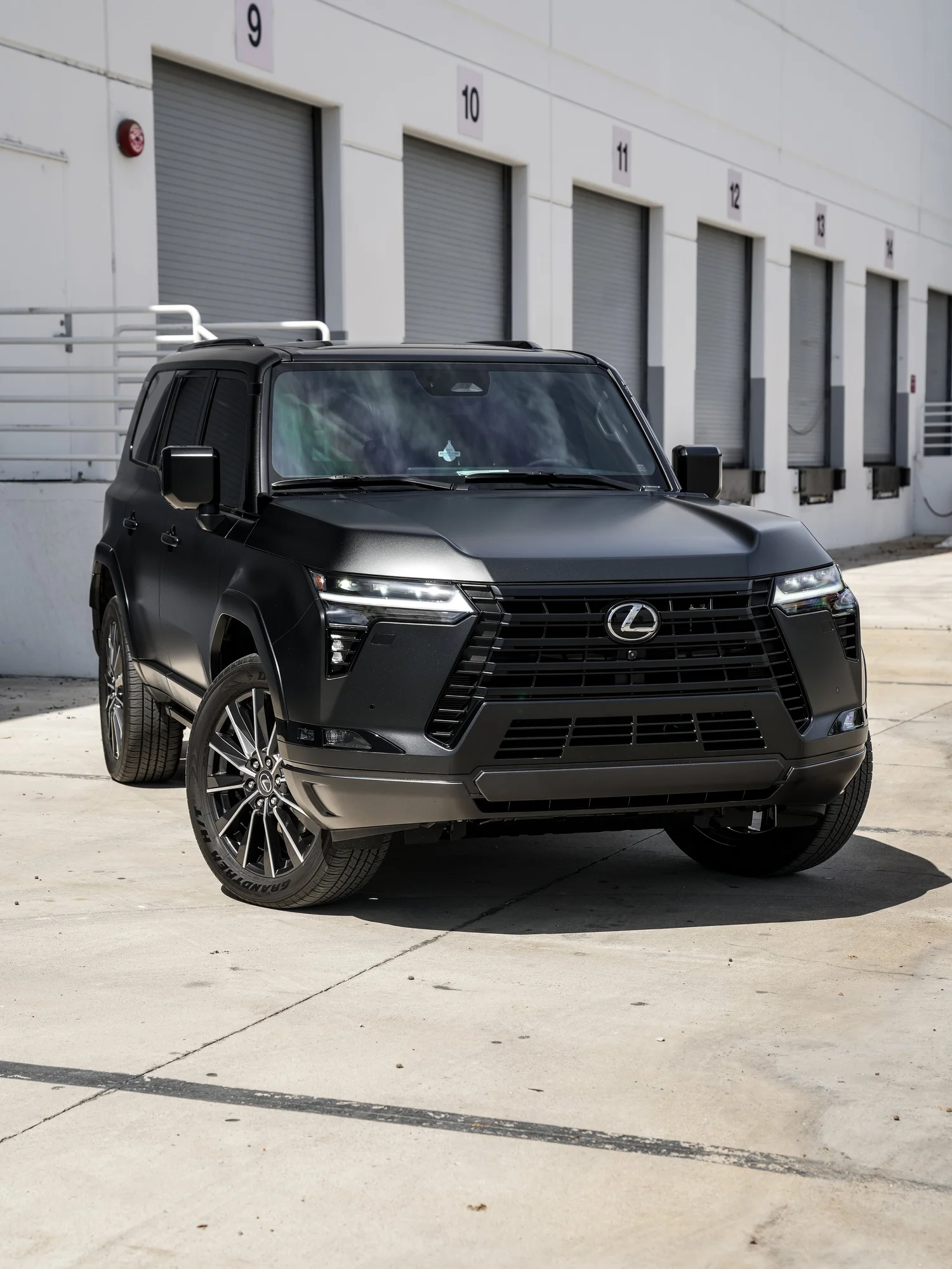 Lexus GX 550 after Matte PPF, front-right three-quarter view
