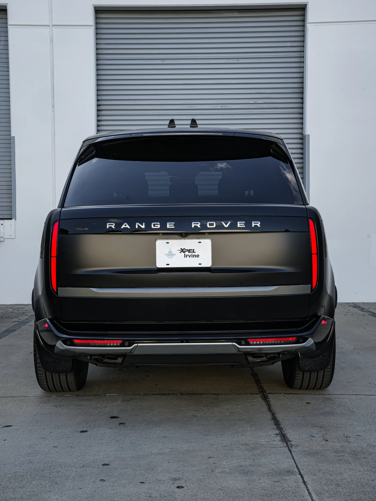 Range Rover after Matte PPF, Window Tint and Ceramic Coating, rear-right three-quarter view