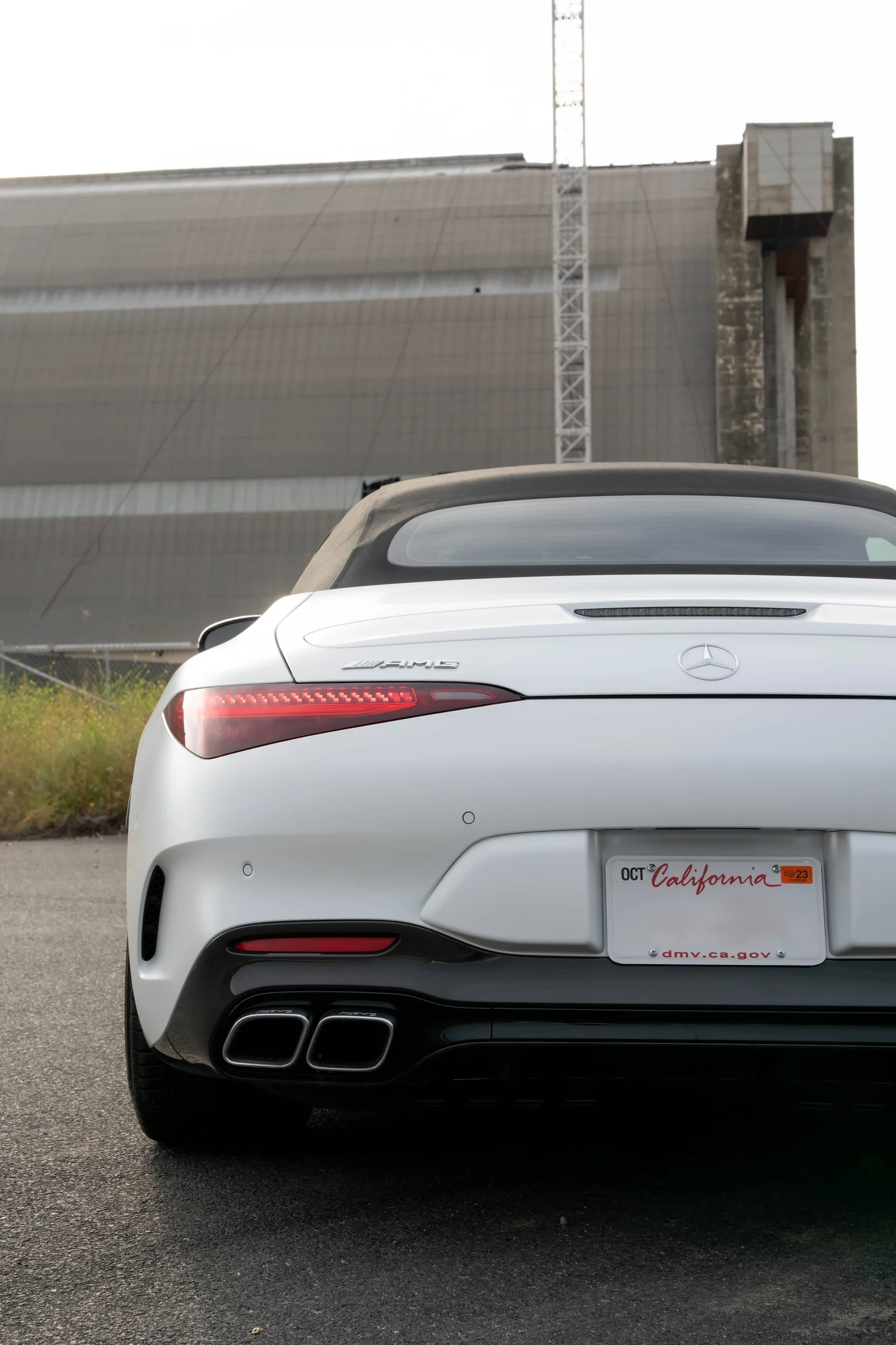 Mercedes-AMG SL 63 after Matte PPF, Window Tint and Ceramic Coating, close rear view