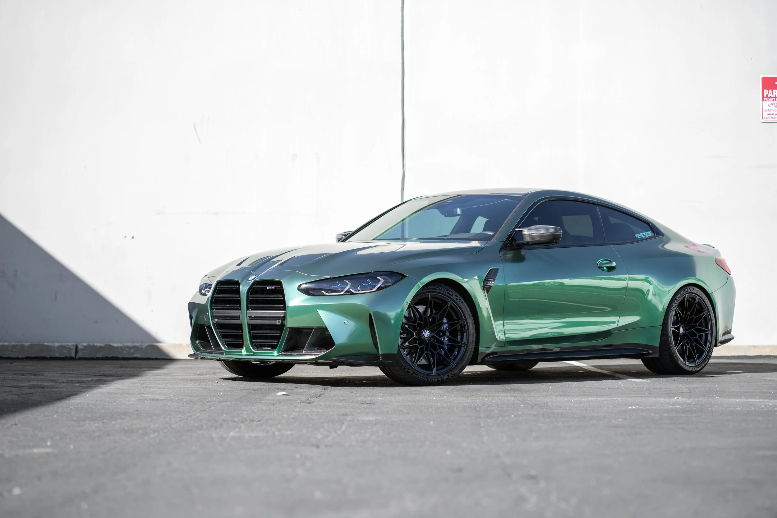 BMW M4 Racing Green after vinyl wrap in Irvine