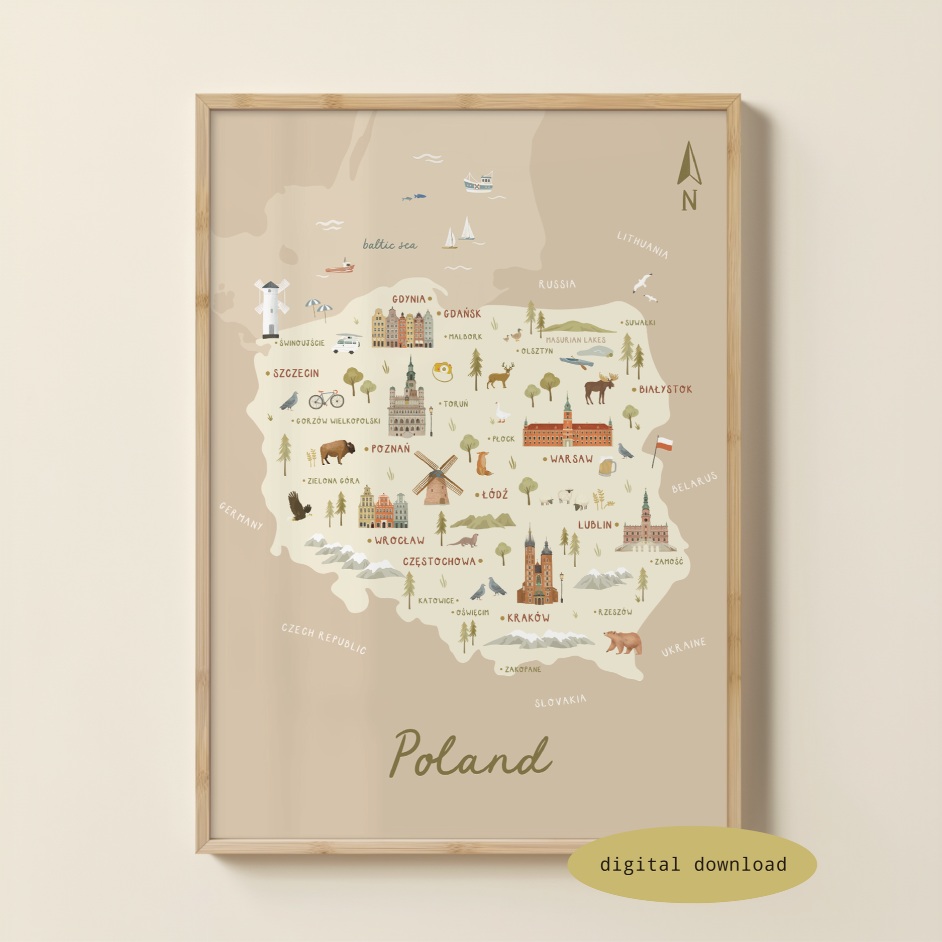 ILLUSTRATED MAP OF POLAND