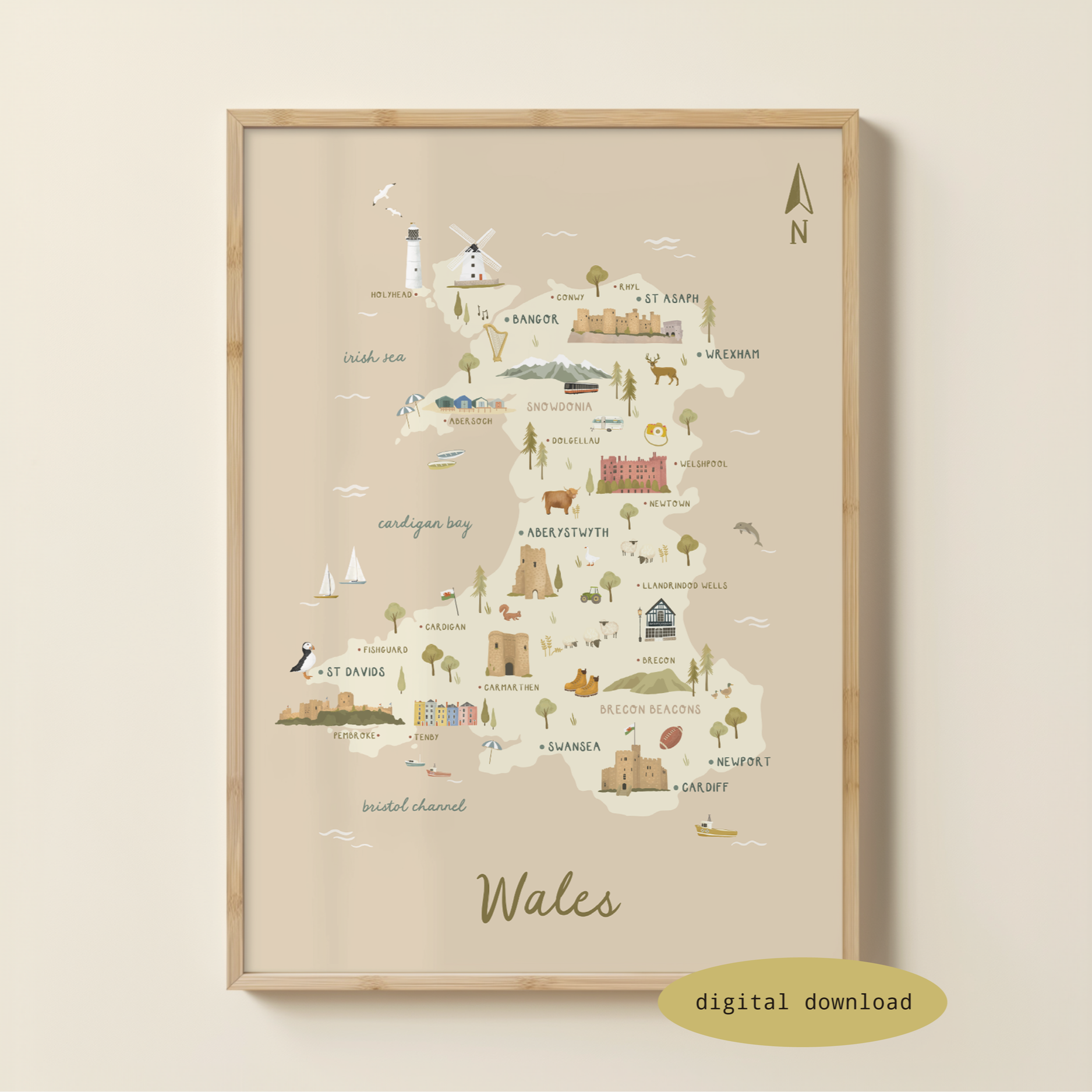 ILLUSTRATED MAP OF WALES