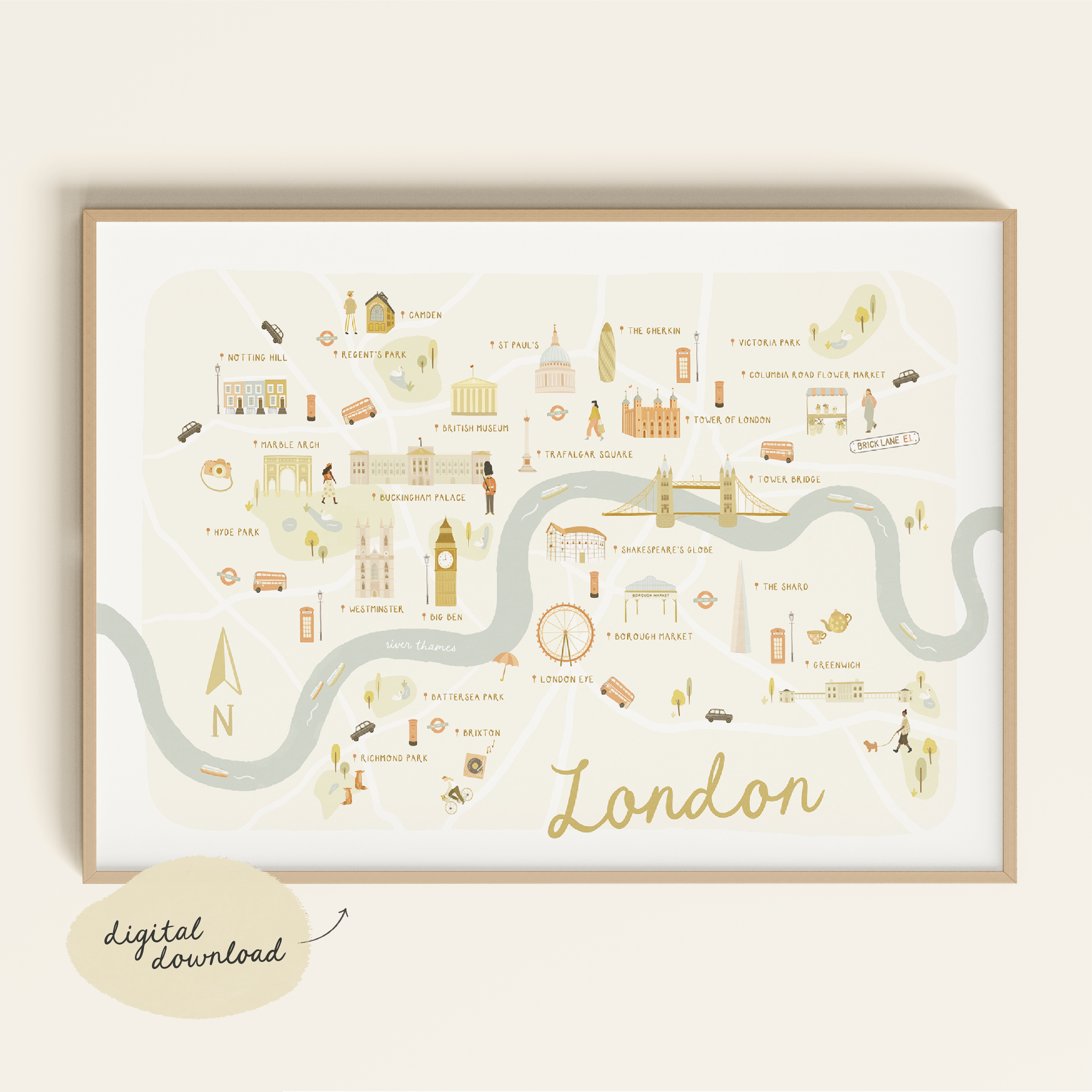 ILLUSTRATED MAP OF LONDON