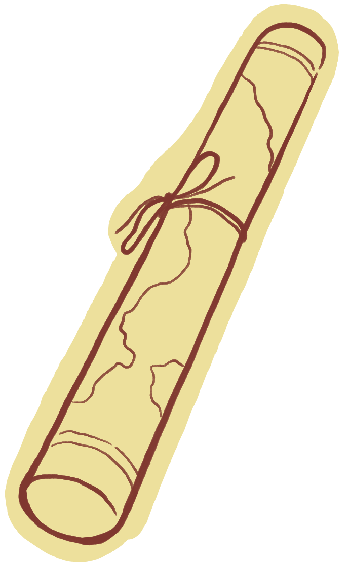 Map Scroll Illustrated Icon