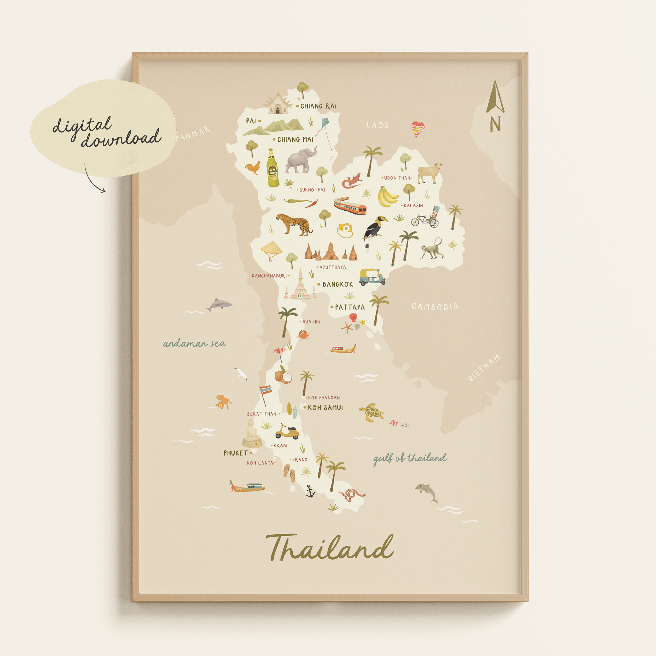 ILLUSTRATED MAP OF THAILAND