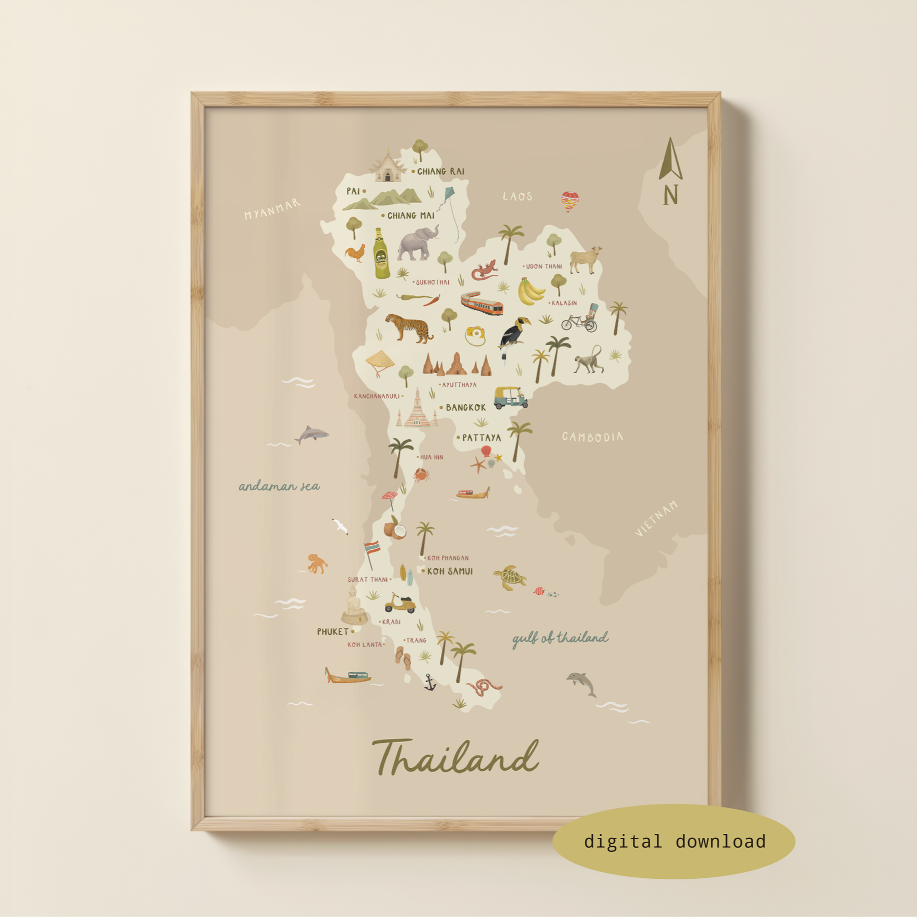 ILLUSTRATED MAP OF THAILAND