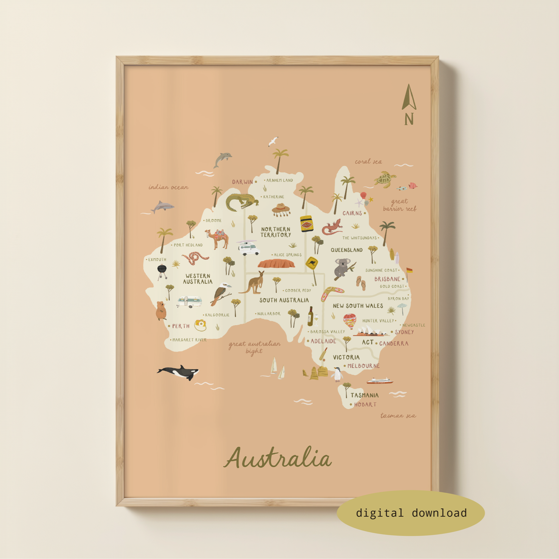 ILLUSTRATED MAP OF AUSTRALIA