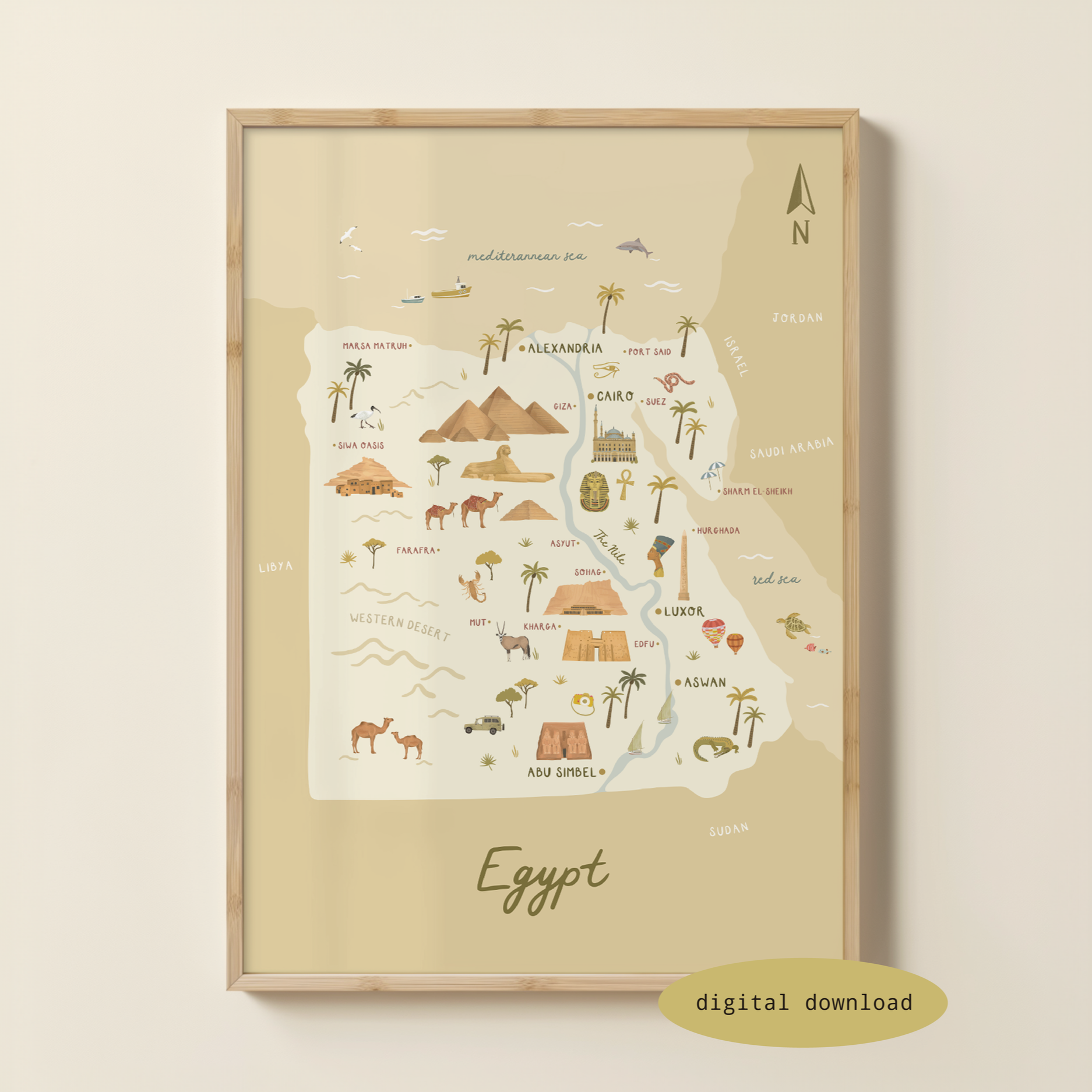 ILLUSTRATED MAP OF EGYPT