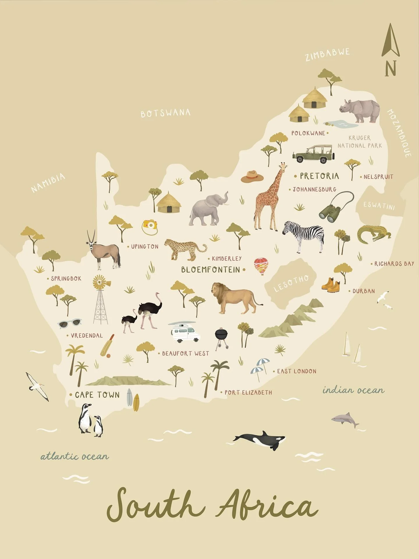 South Africa map joining the gang 🦒🦓