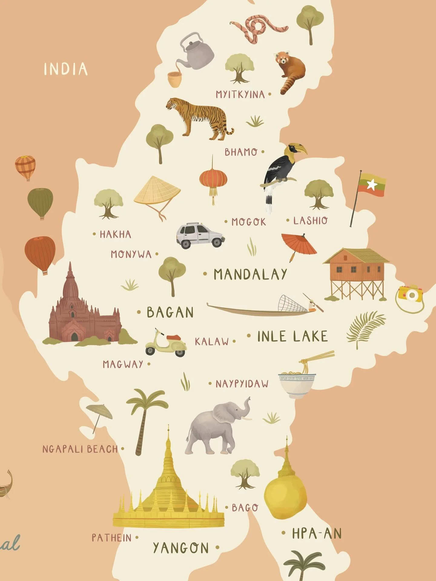 Myanmar, illustrated. ✍🏼