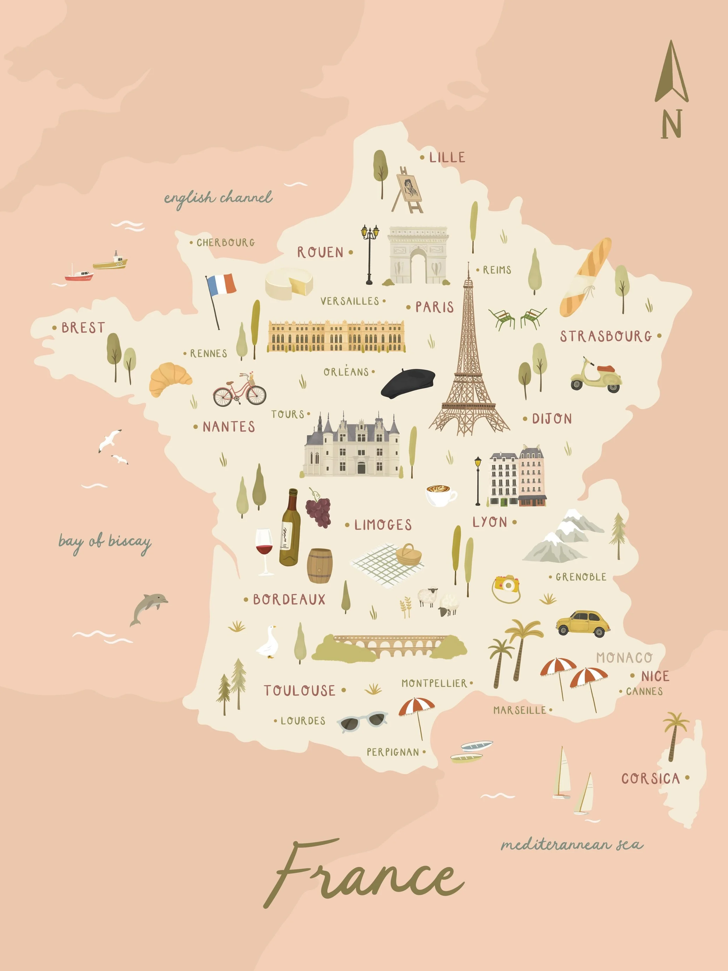 Oui oui 🥖

My illustrated map of France print available now on my online stores - link in bio!