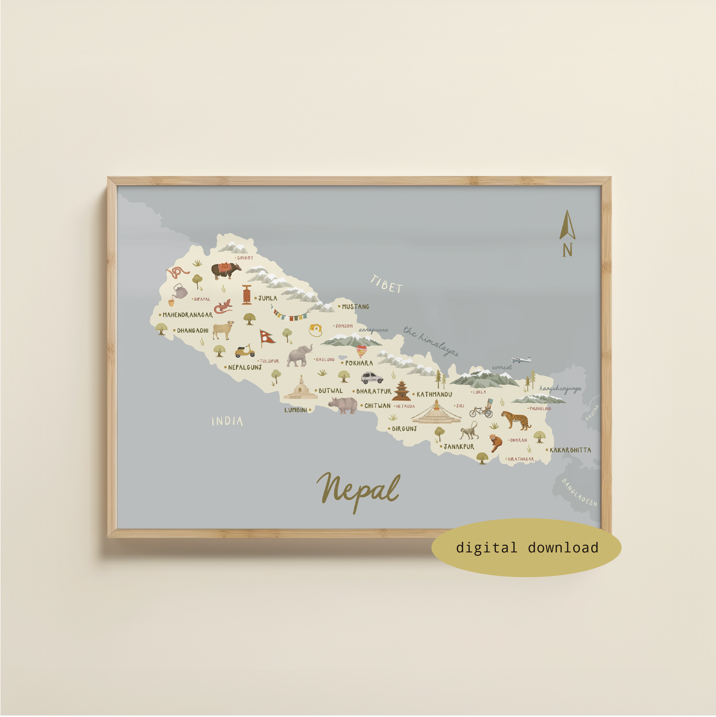 ILLUSTRATED MAP OF NEPAL