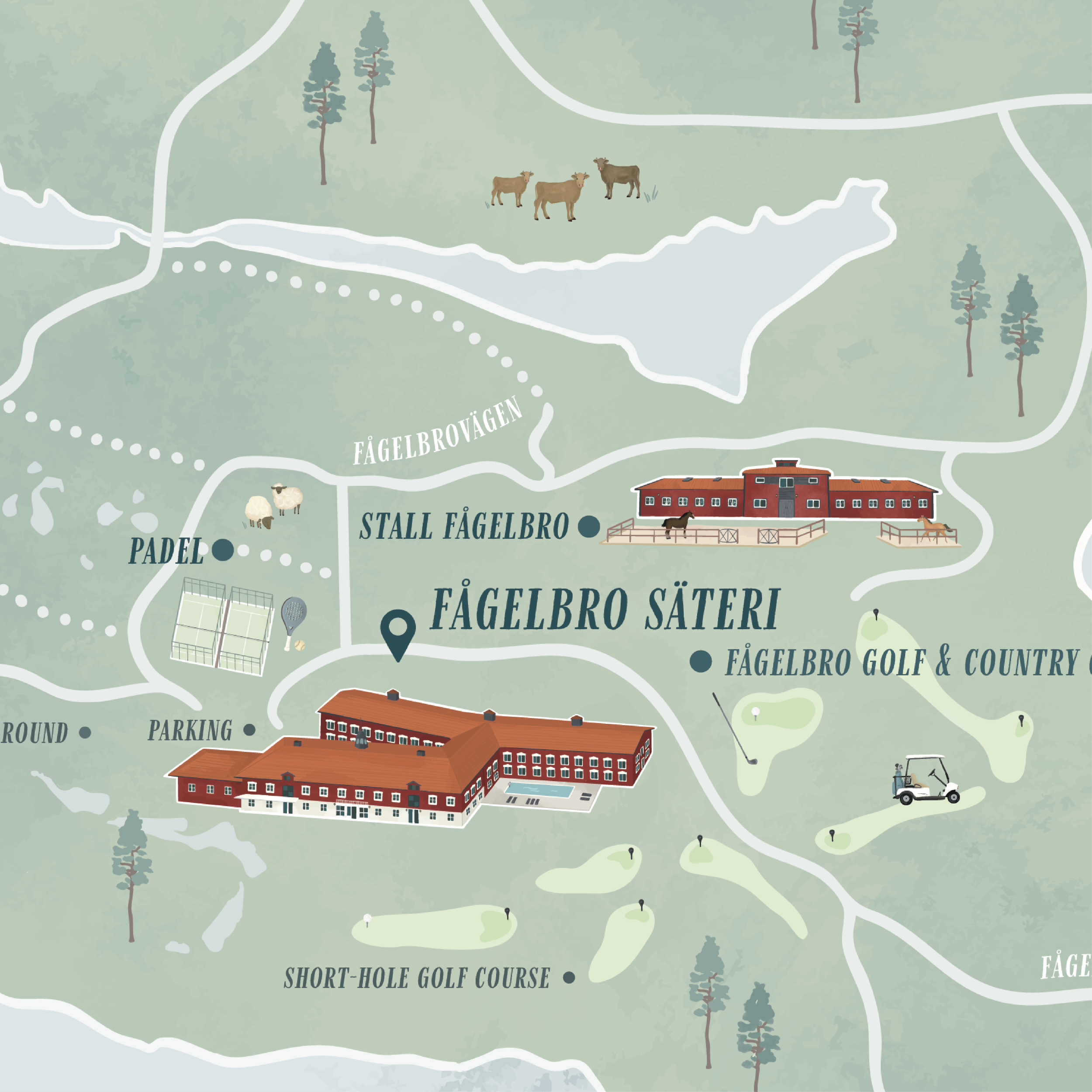 Closeup look at the Fagelbro Sateri Map