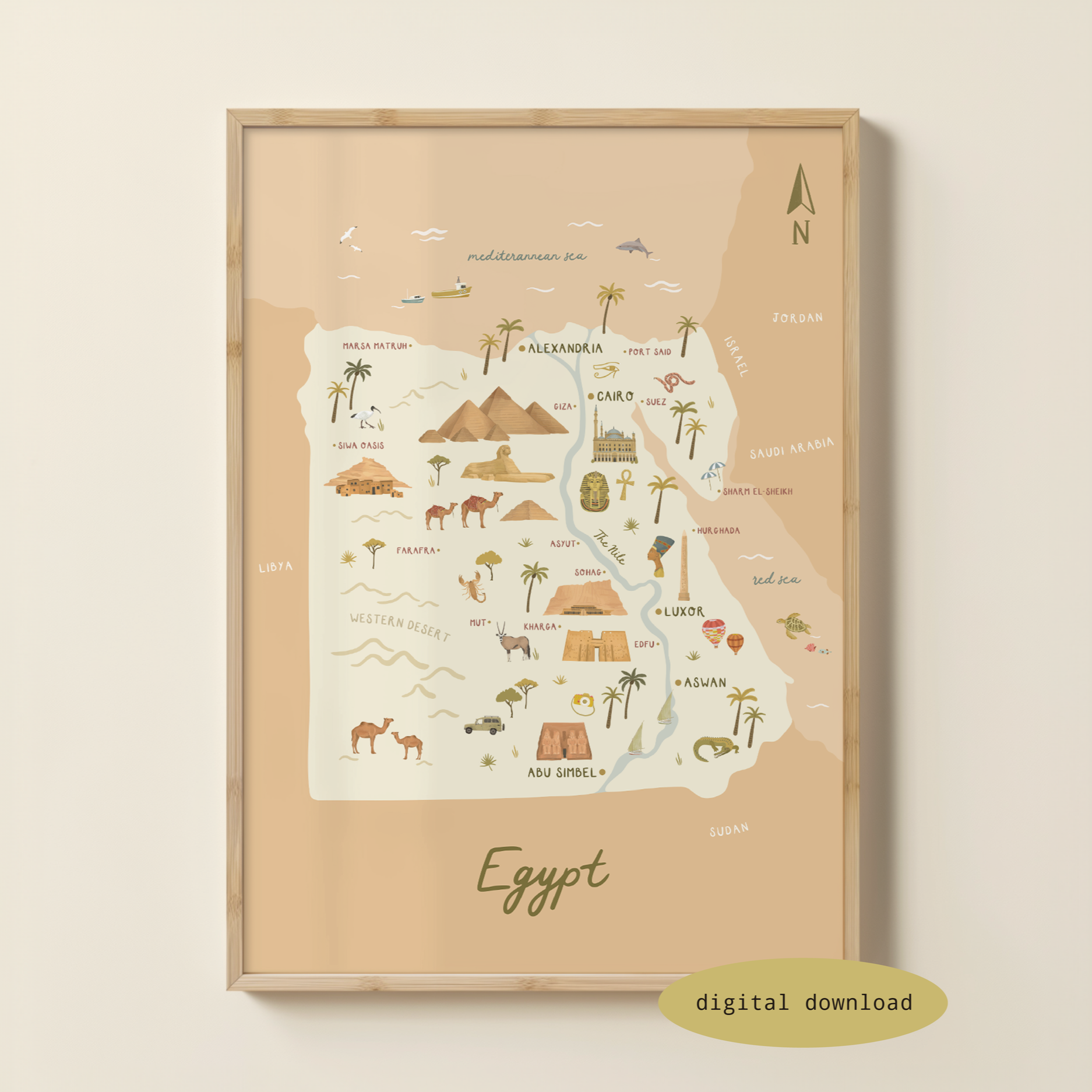 ILLUSTRATED MAP OF EGYPT