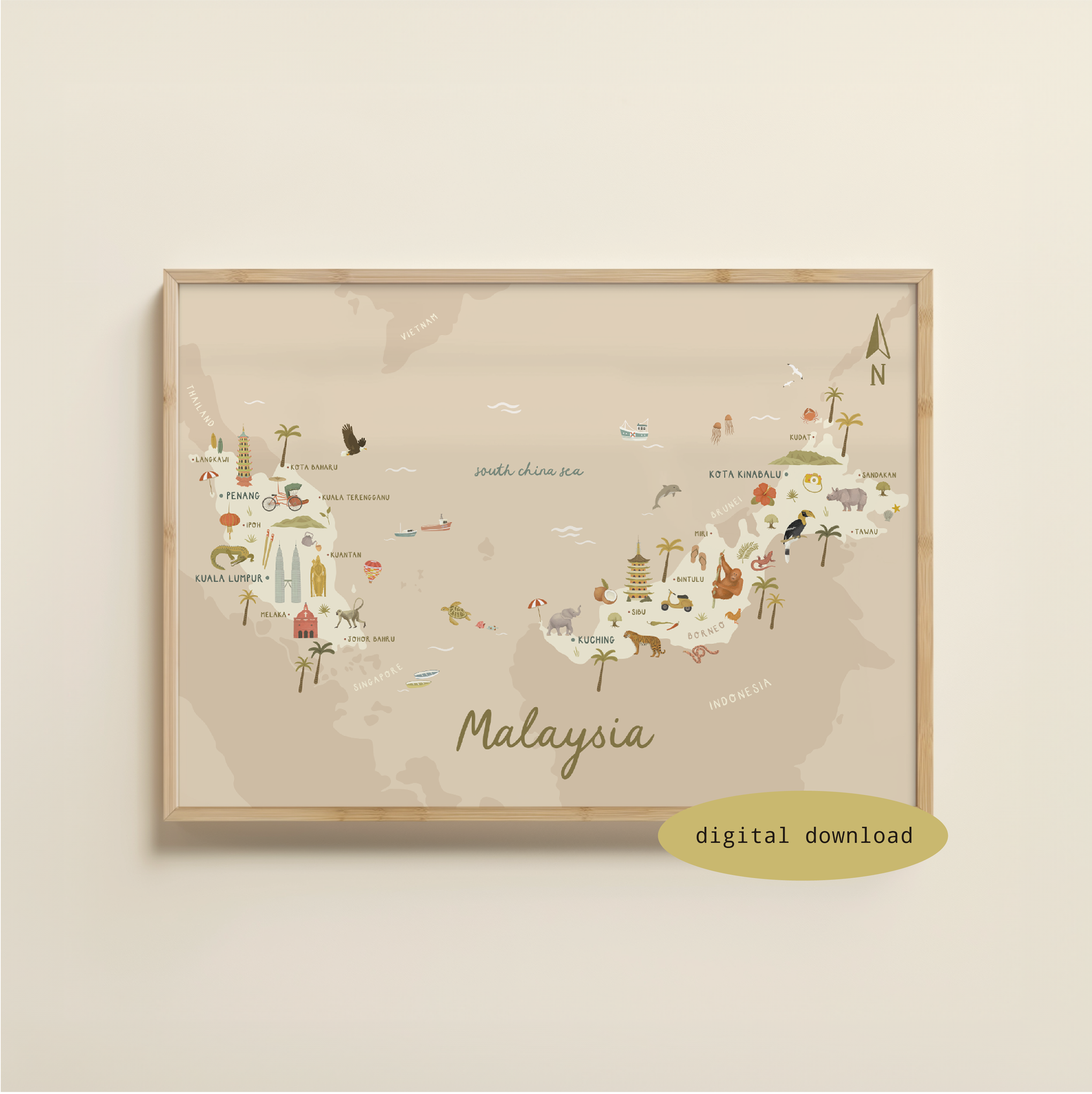 ILLUSTRATED MAP OF MALAYSIA