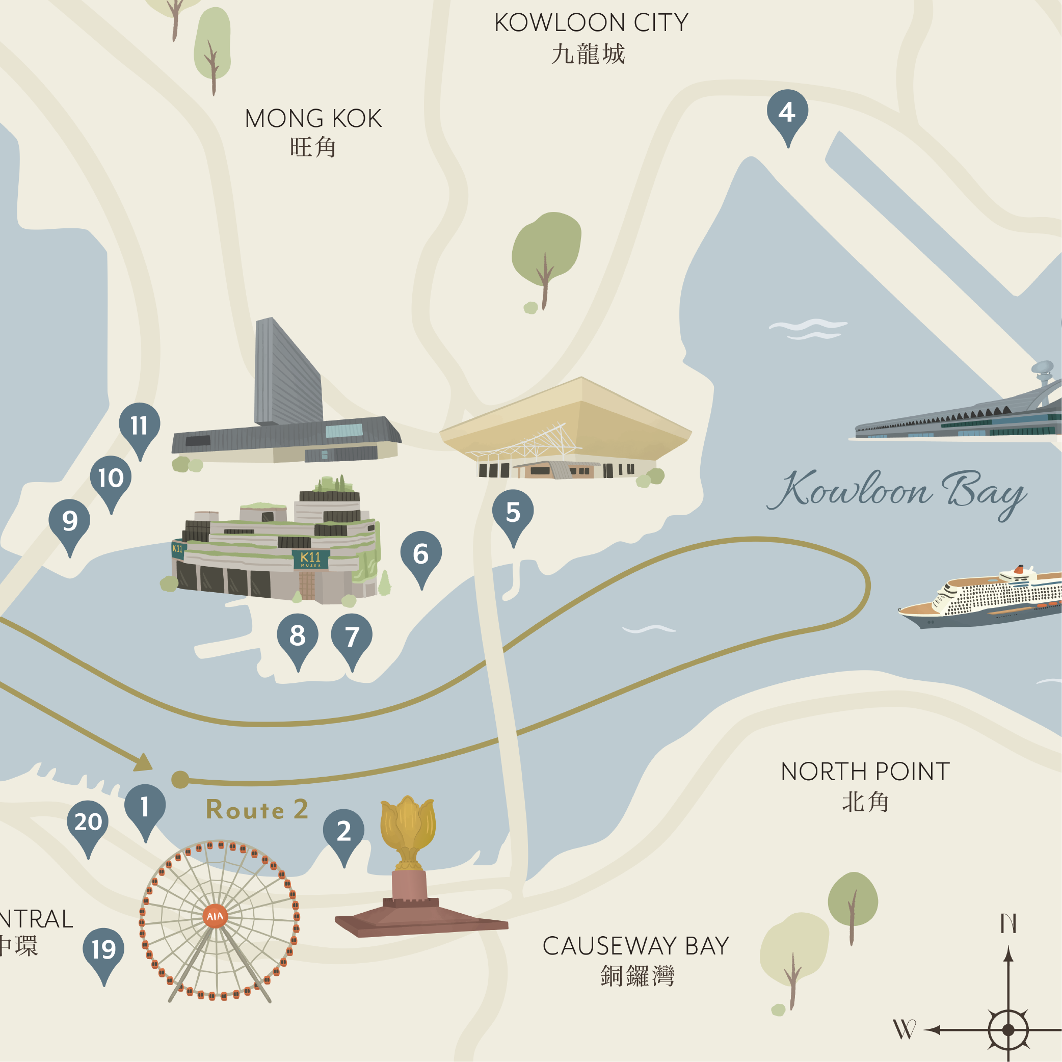Starry Harbour Cruise Map Closeup
