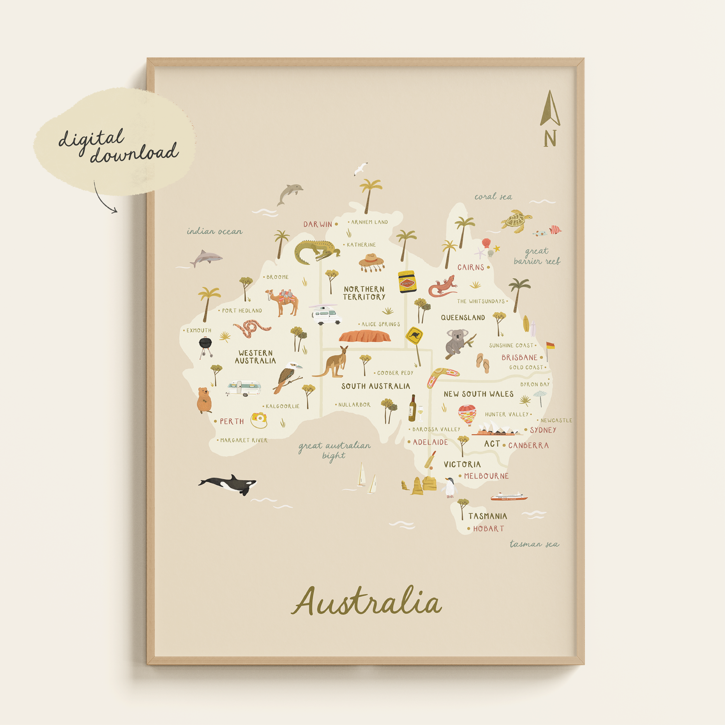 ILLUSTRATED MAP OF AUSTRALIA