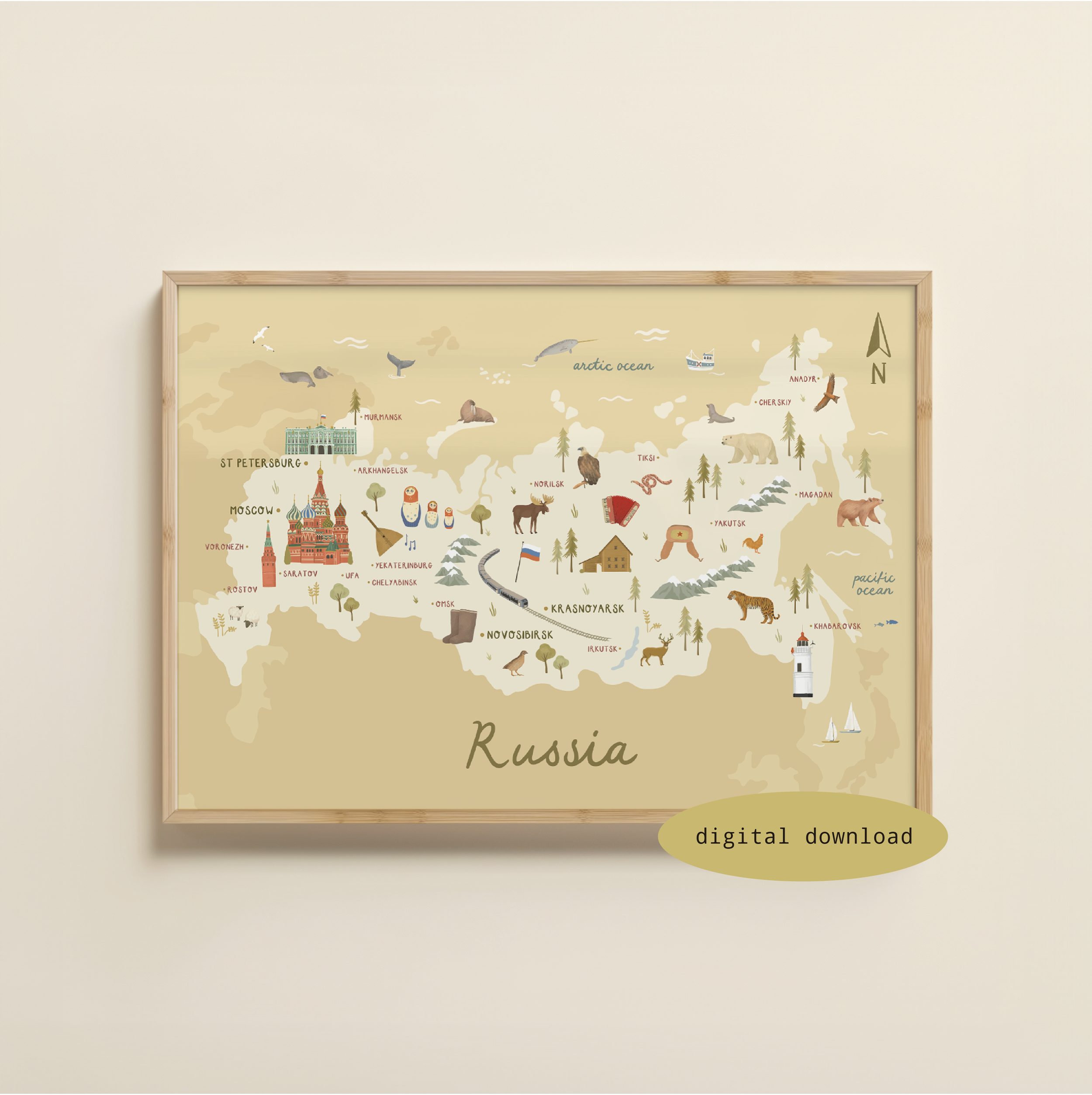 ILLUSTRATED MAP OF RUSSIA