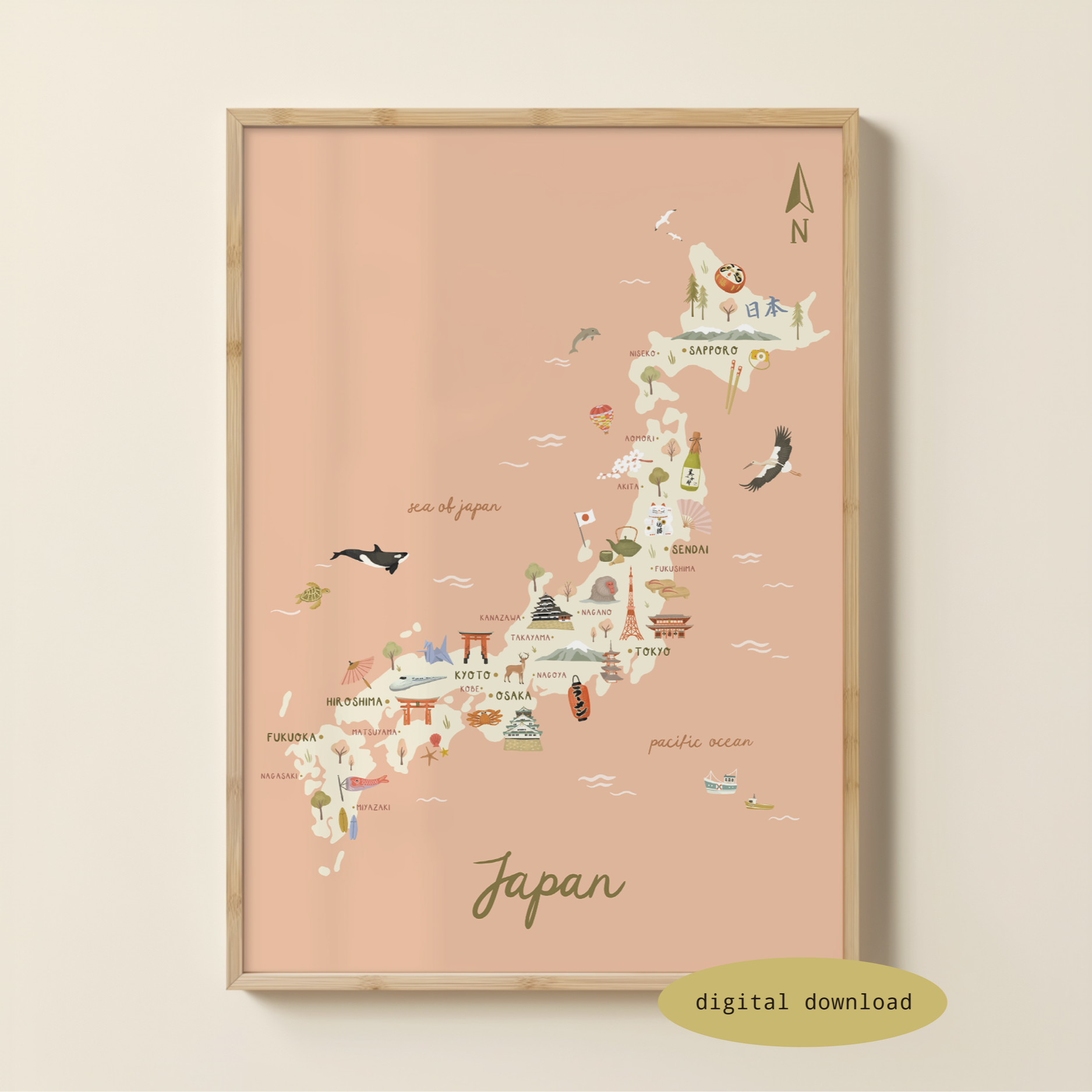 ILLUSTRATED MAP OF JAPAN