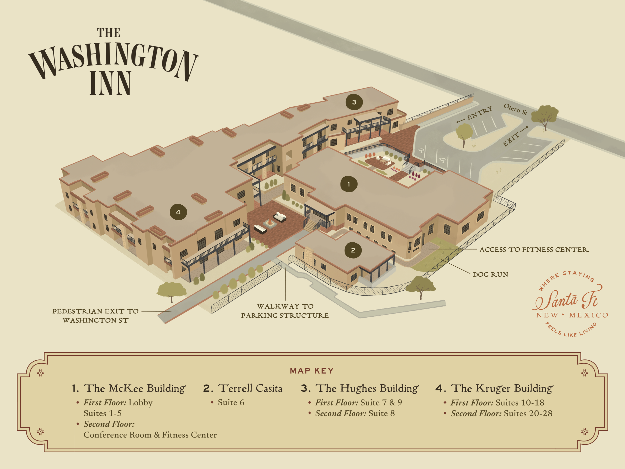 The Washington Inn Illustrated Map