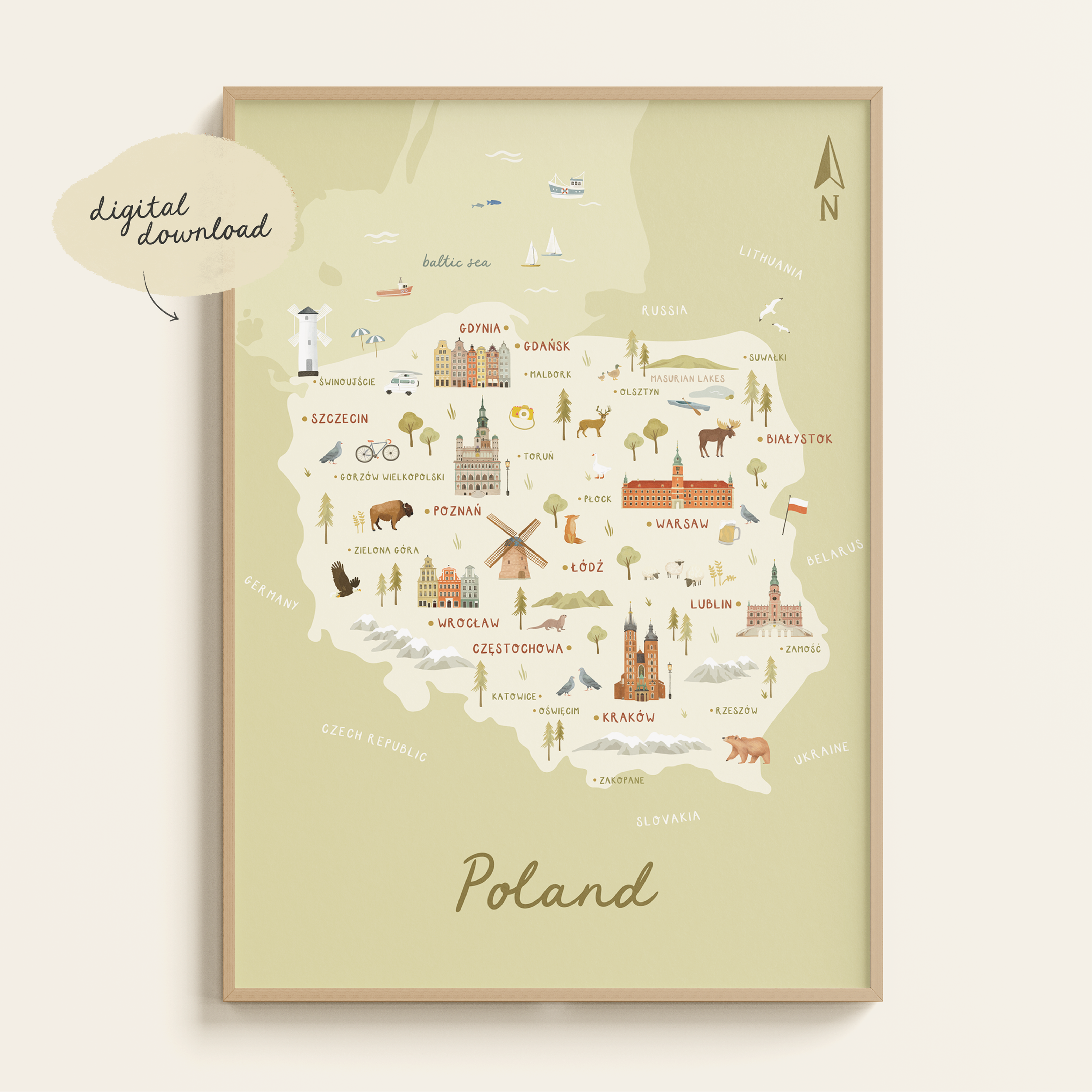ILLUSTRATED MAP OF POLAND