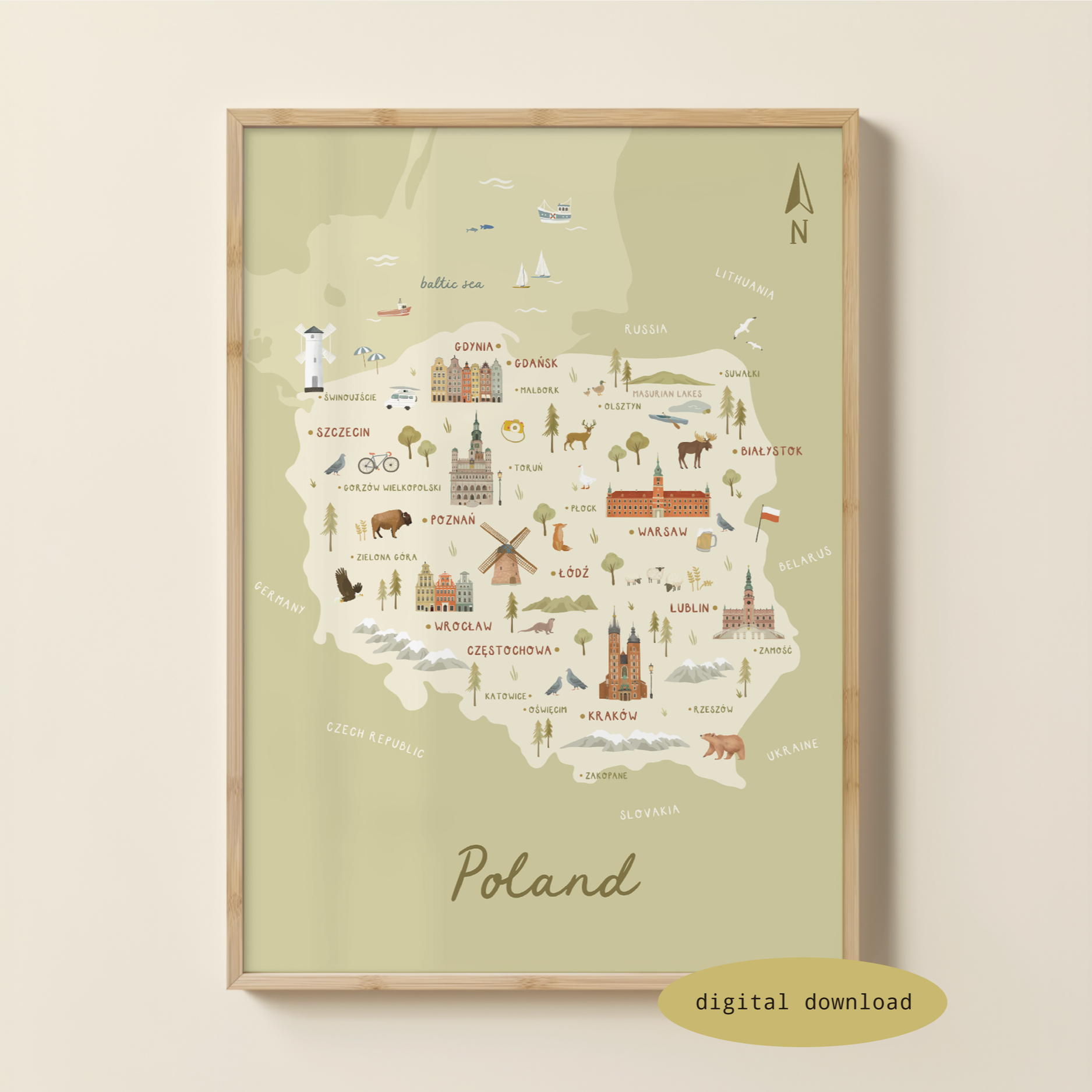 ILLUSTRATED MAP OF POLAND