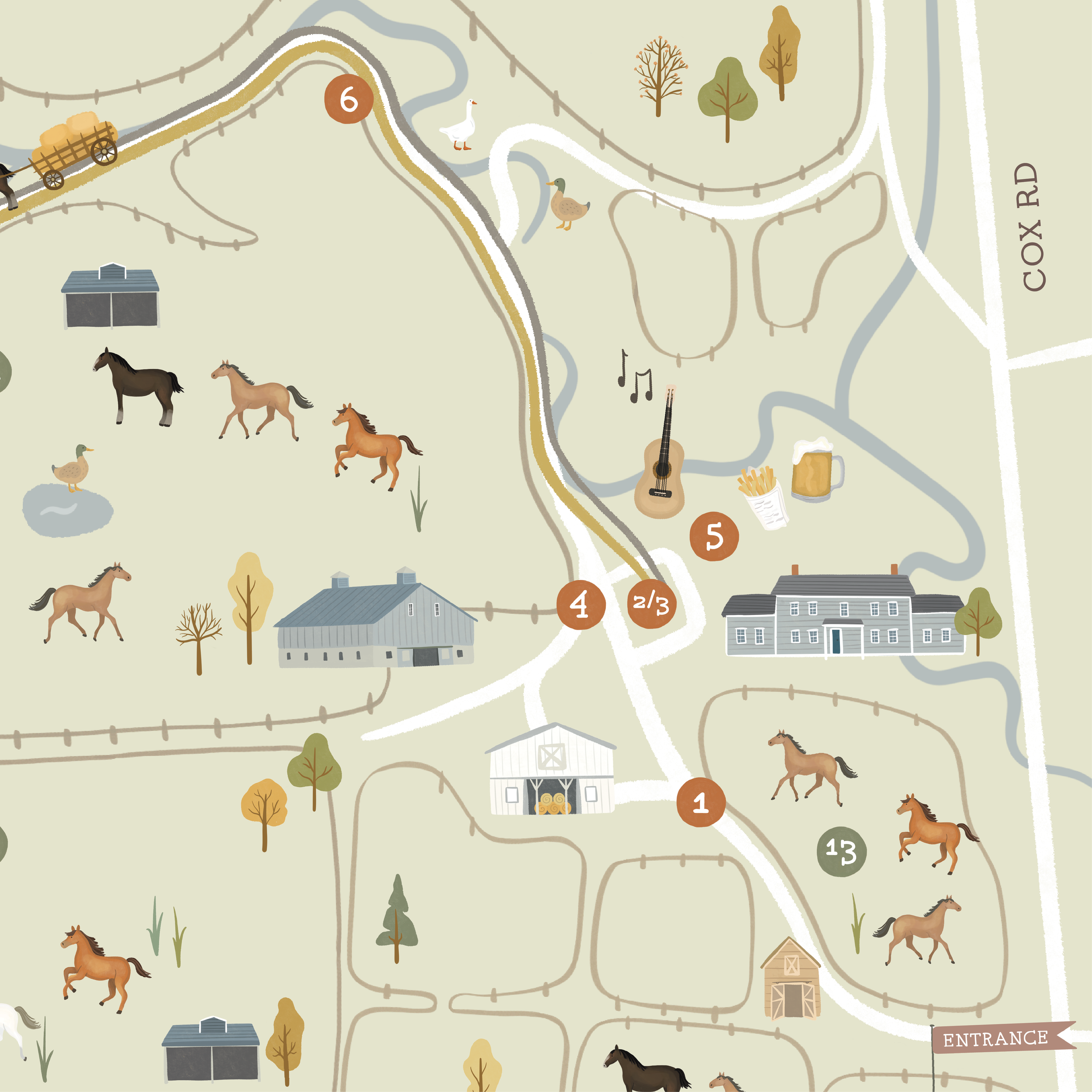 Harvest Moon Festival Map close up
